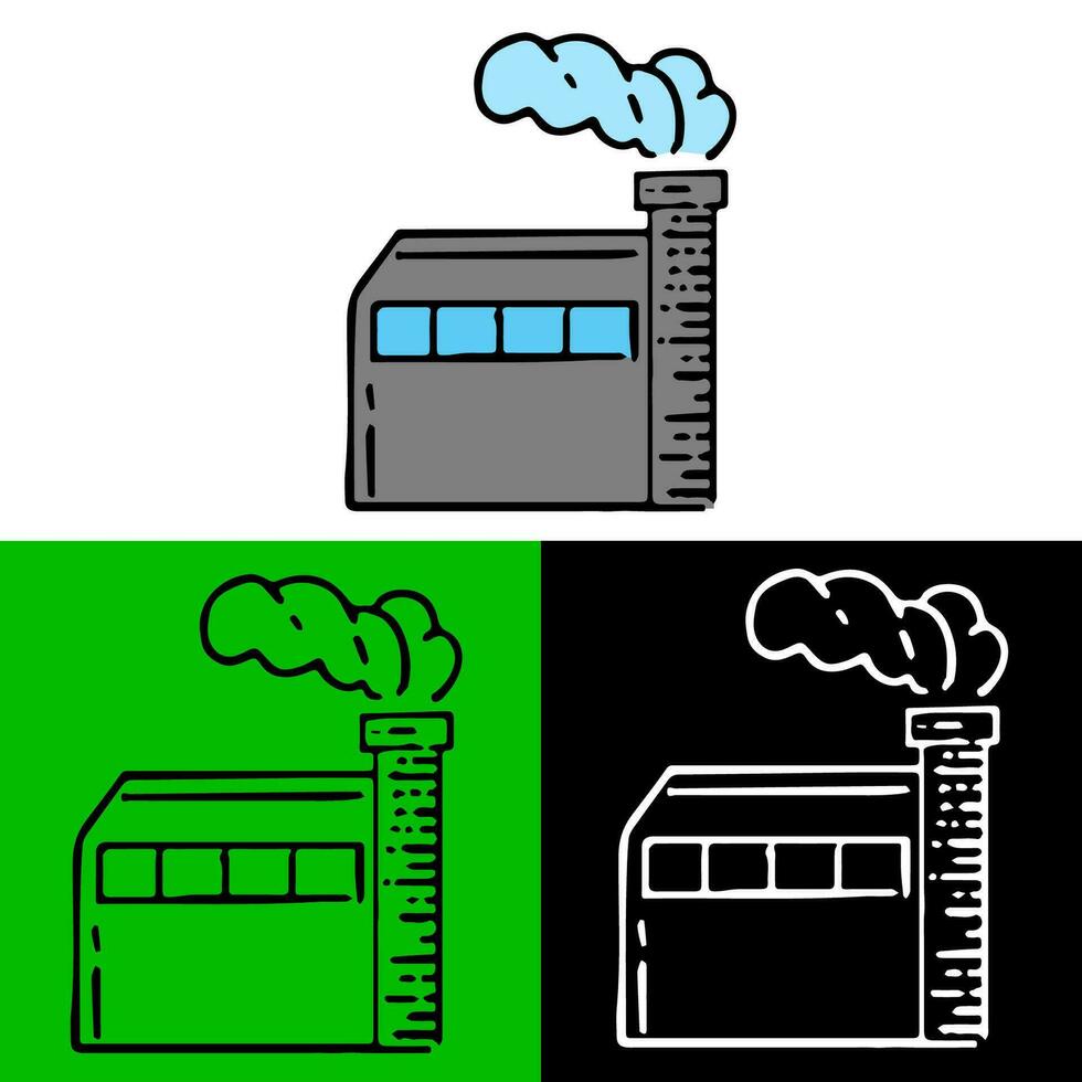 environmental illustration concept of air pollution from factories which can be used for icons, logos or symbols in a flat design style vector