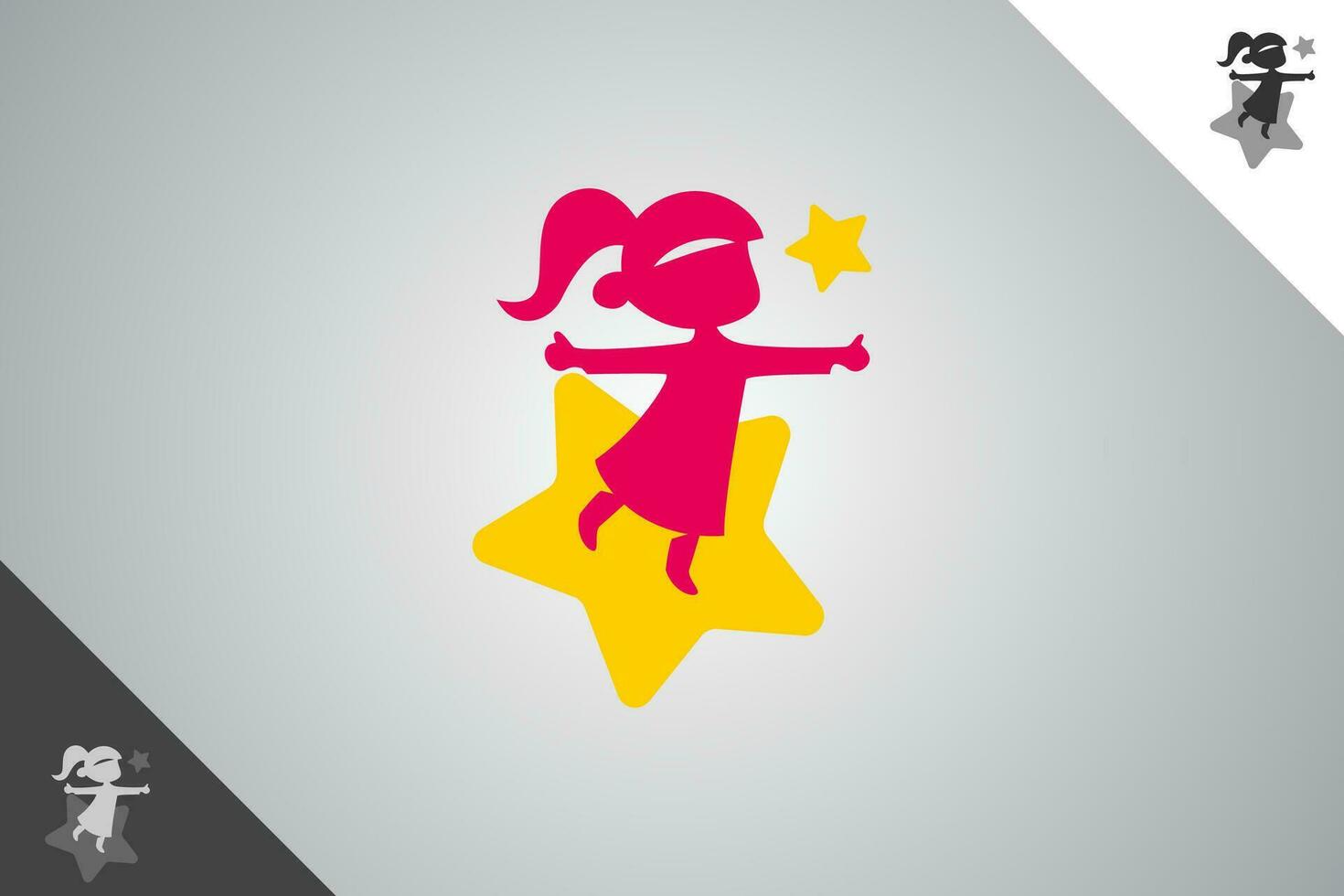 Family and kids design element. Babies, daycare and parenting logo identity template. Perfect logo for business related to daycare and parenting symbol business. Isolated background. Vector eps 10.