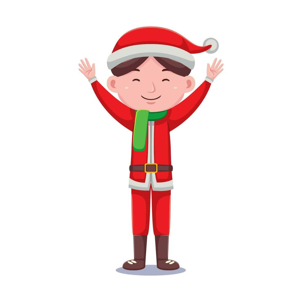 kids christmas character vector illustration