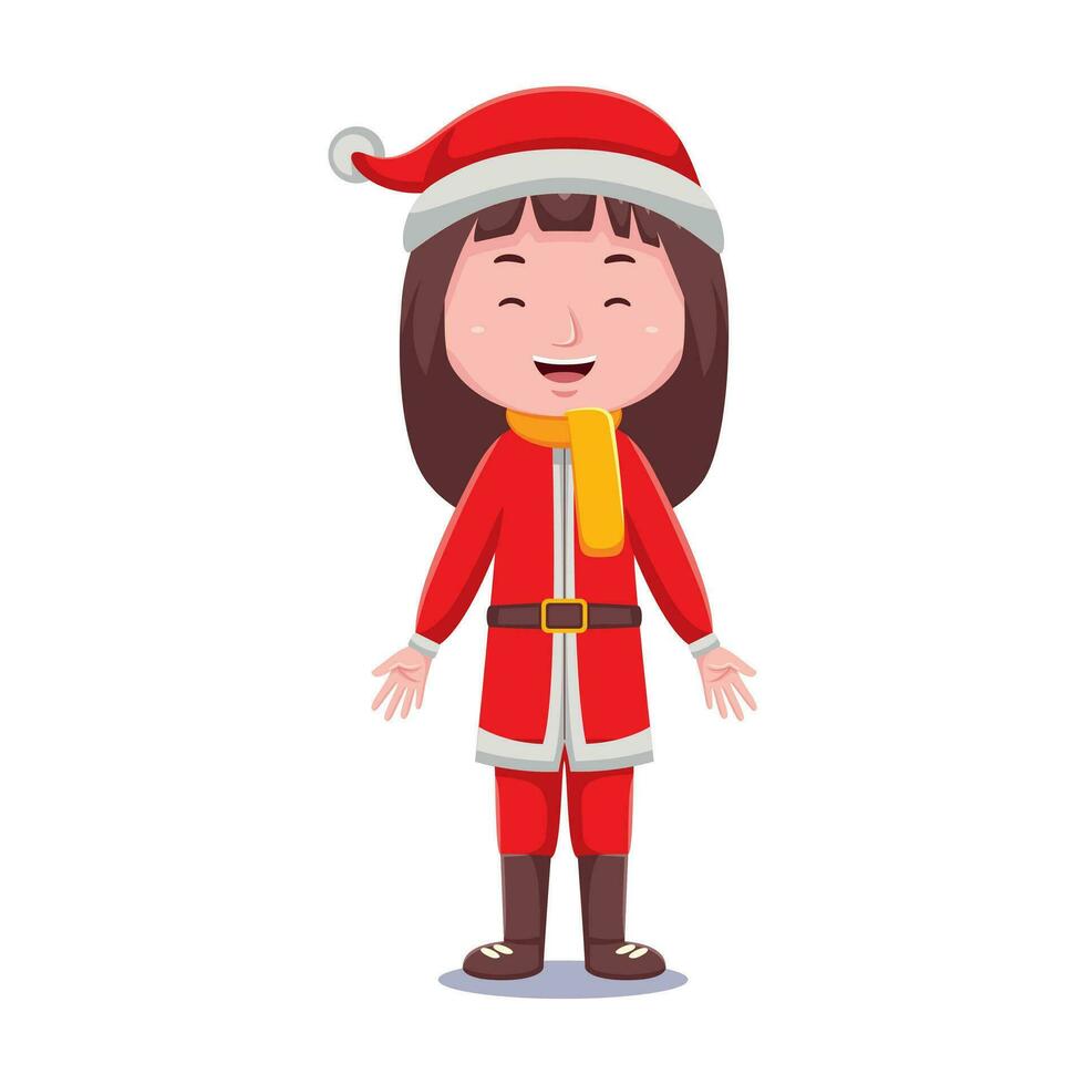 kids christmas character vector illustration