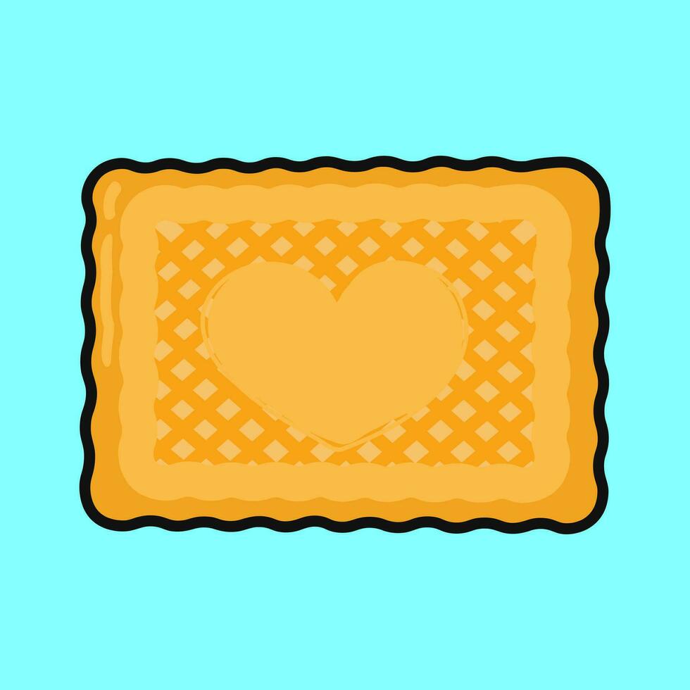 Cookies. Vector hand drawn cartoon kawaii character illustration icon. Isolated on blue background. Cookies character concept