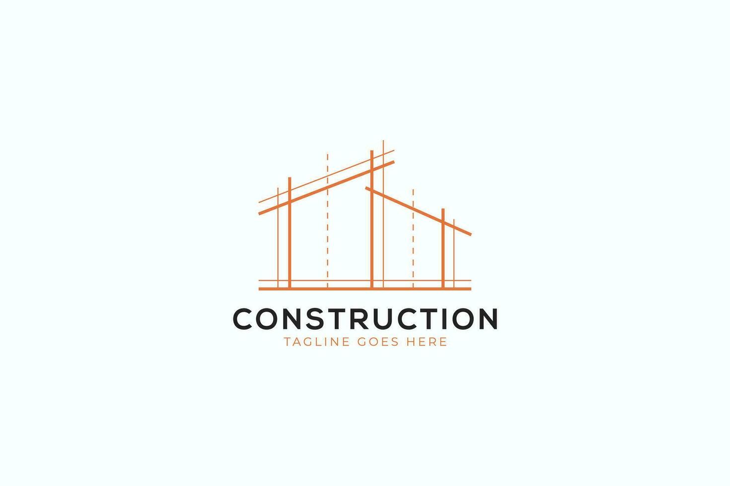 construcción logo negocio arquitectónico edificio casa desarrollador propiedad y real inmuebles vector