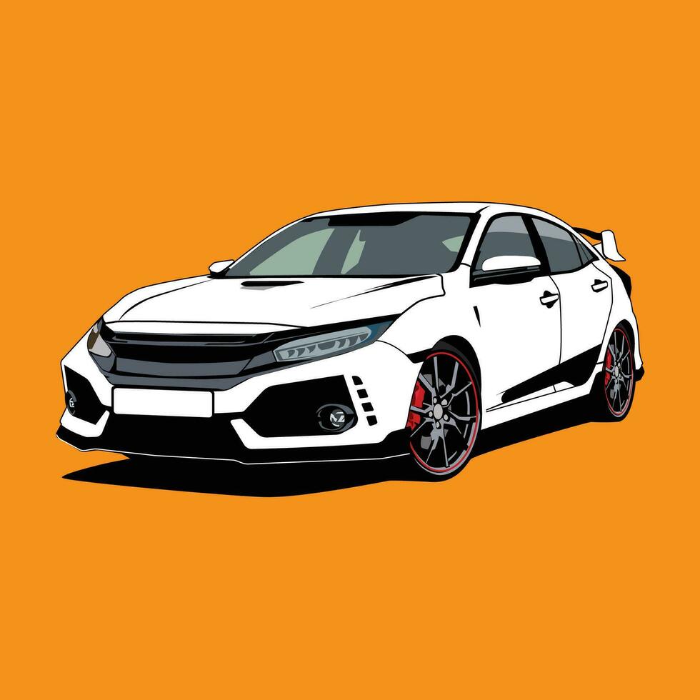 sedan city car flat vector design