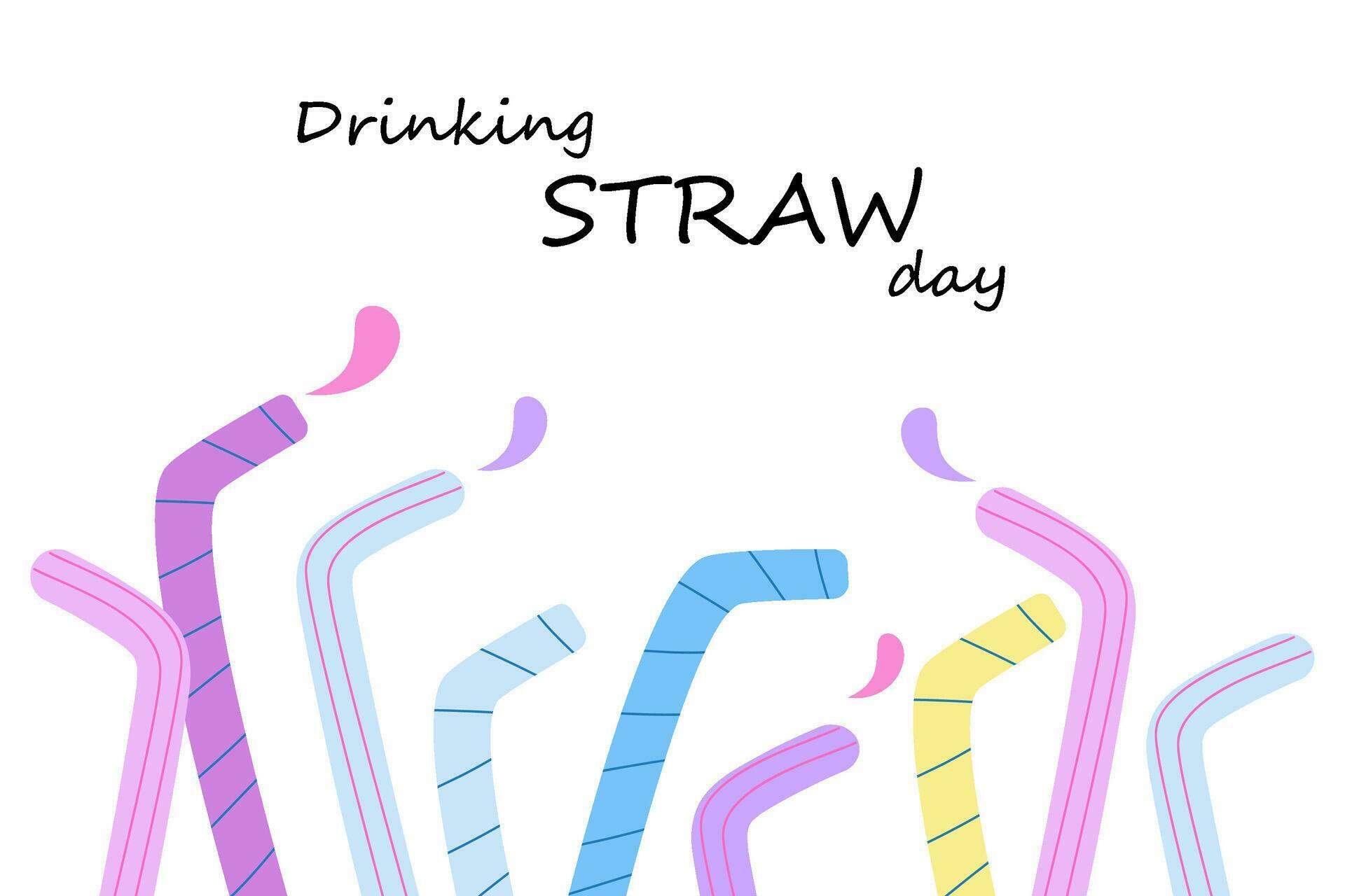 Drinking straw day banner 35584716 Vector Art at Vecteezy