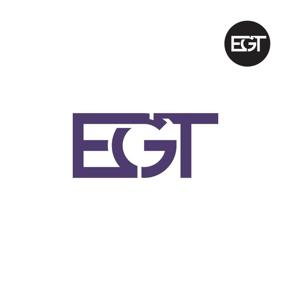Letter EGT Monogram Logo Design vector