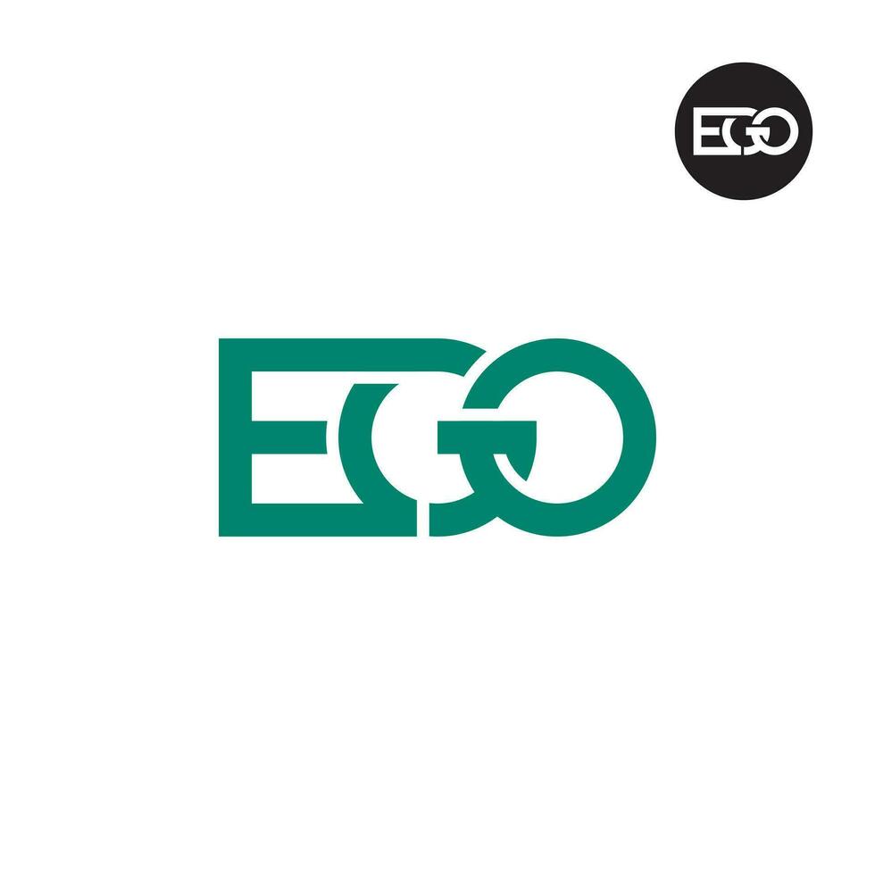 Letter EGO Monogram Logo Design vector