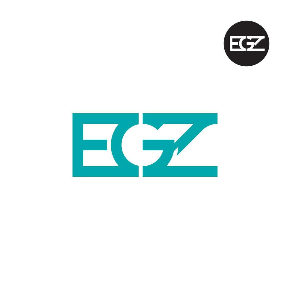Letter EGZ Monogram Logo Design vector