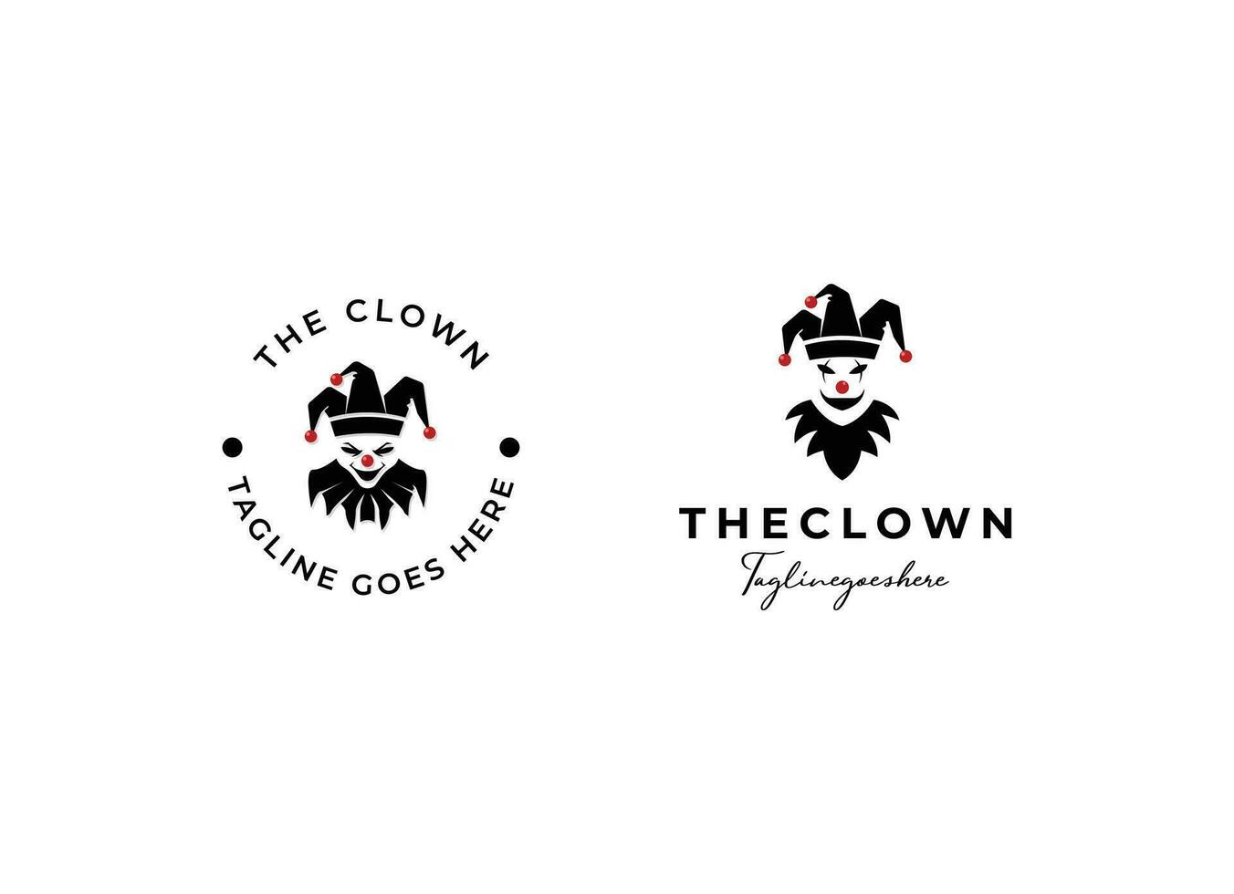 clown joker logo icon design vector illustration