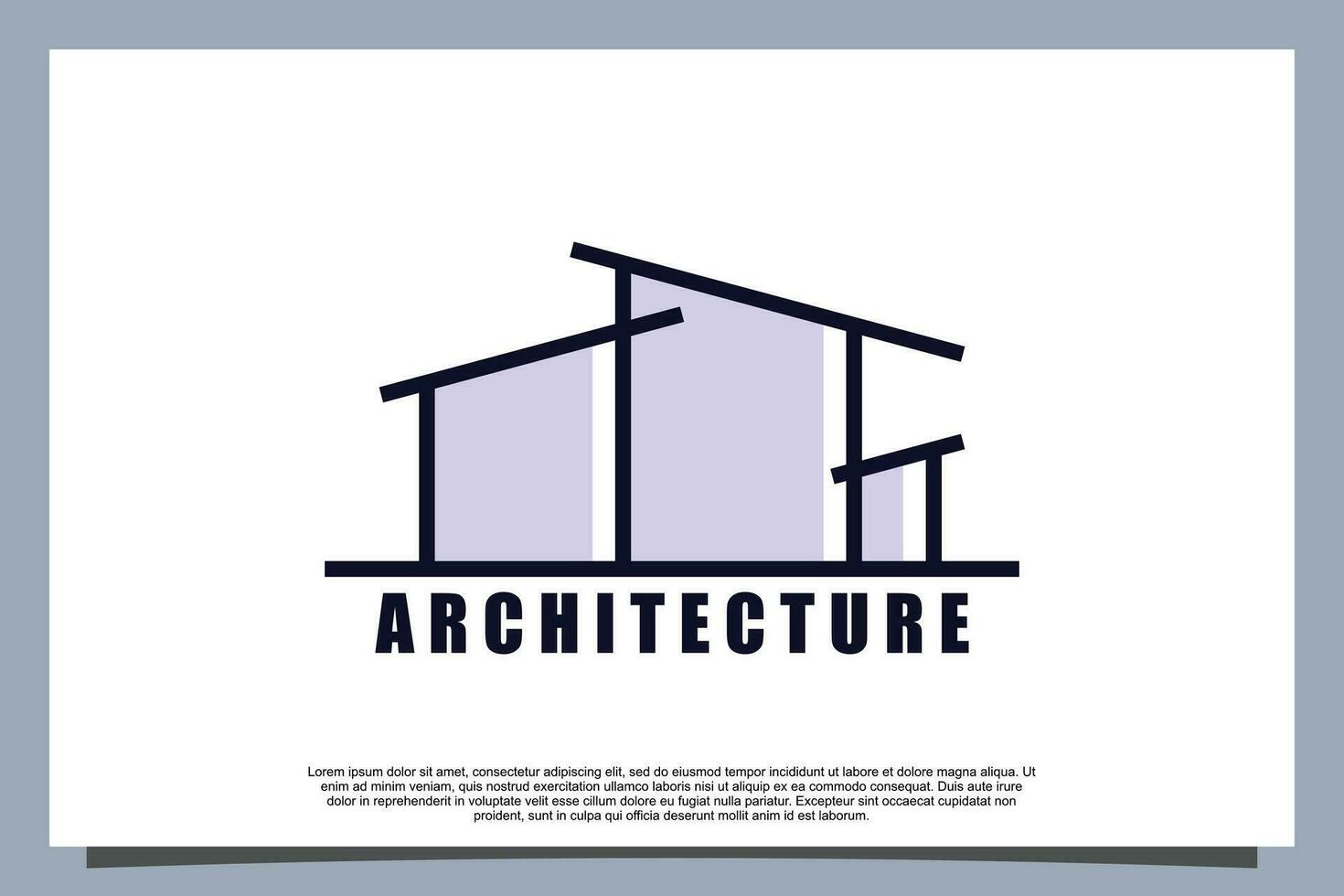 arquitectura y construcción casa logo diseño con un moderno concepto vector