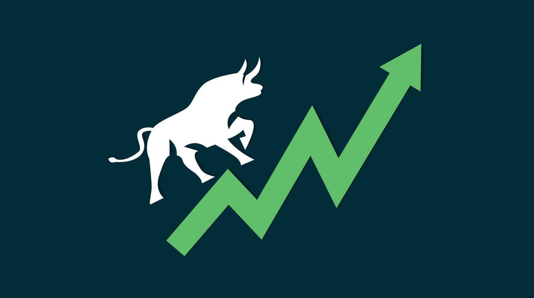 cripto mercado y toro correr proyecciones concepto vector