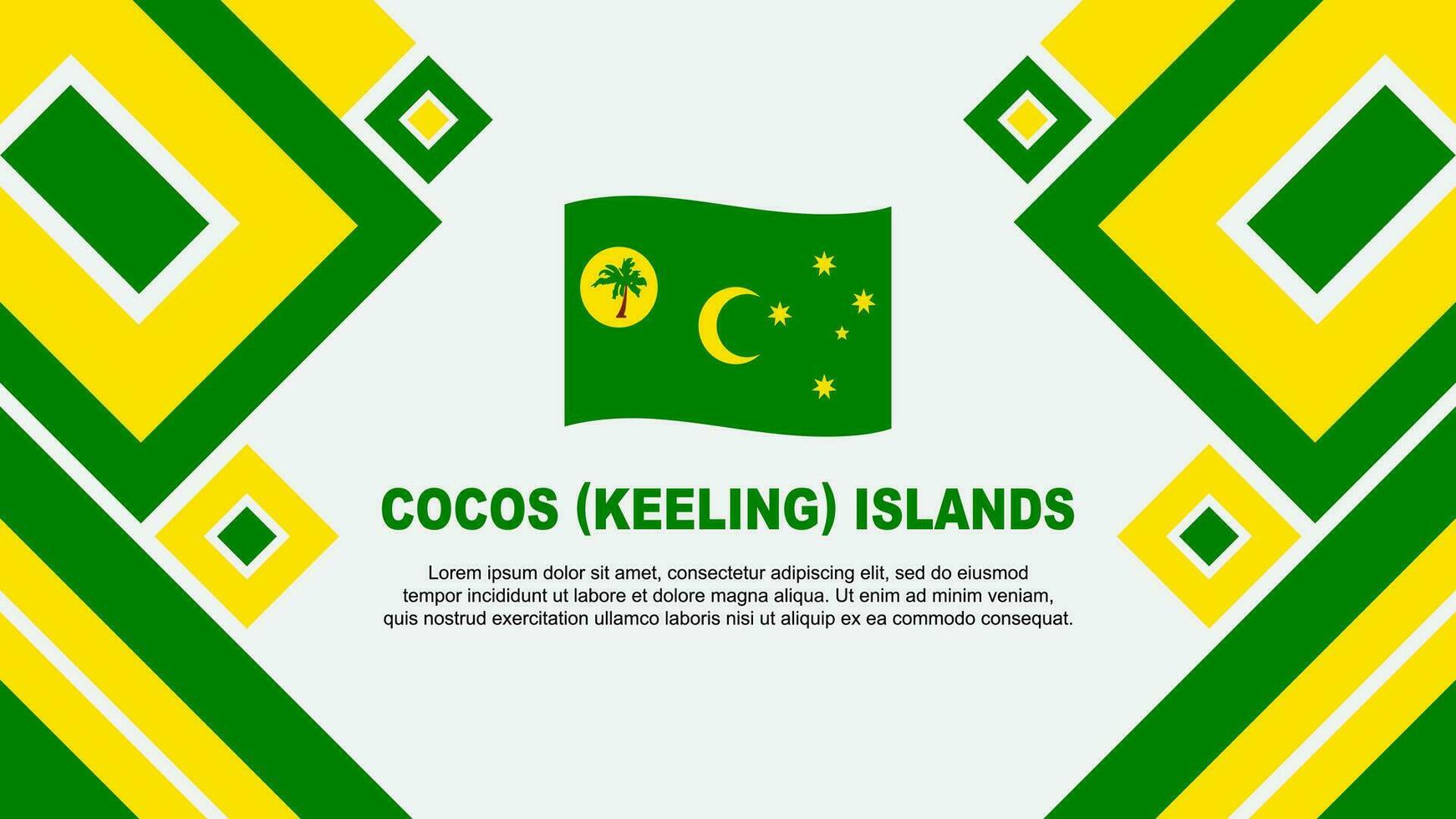 cocos islas bandera resumen antecedentes diseño modelo. cocos islas independencia día bandera fondo de pantalla vector ilustración. cocos islas dibujos animados
