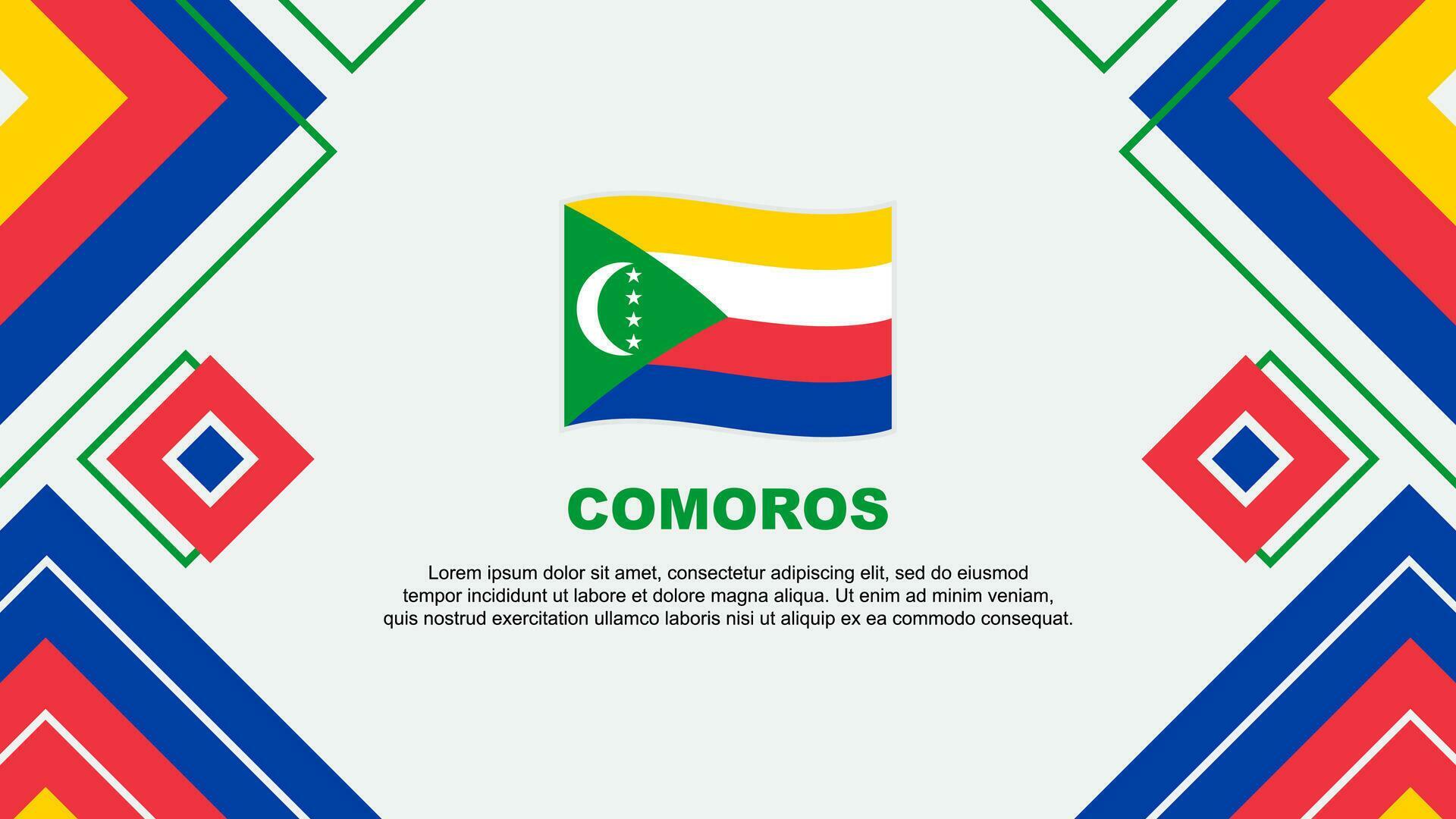 Comoros Flag Abstract Background Design Template. Comoros Independence