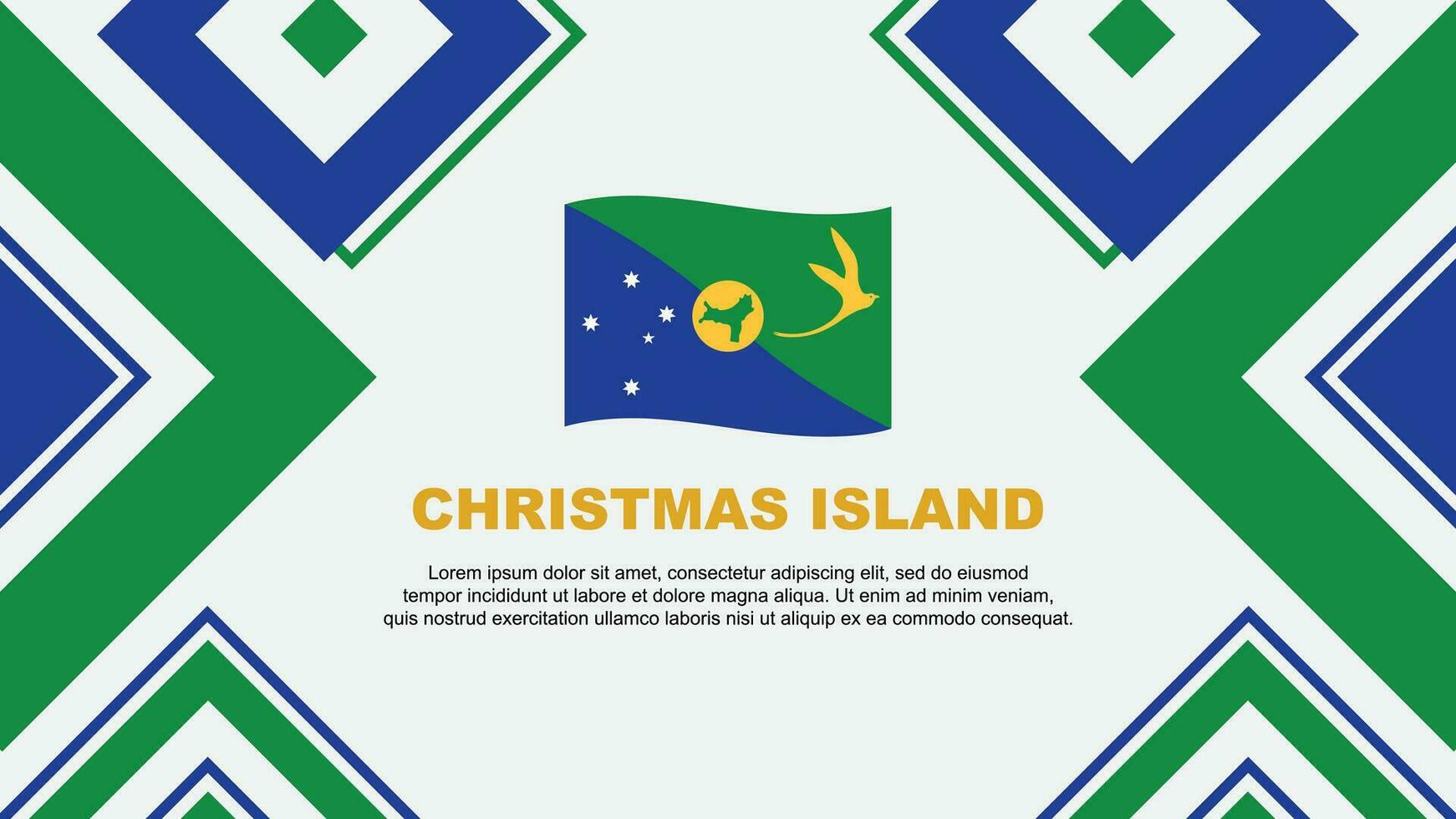 Christmas Island Flag Abstract Background Design Template. Christmas Island Independence Day Banner Wallpaper Vector Illustration. Christmas Island Independence Day