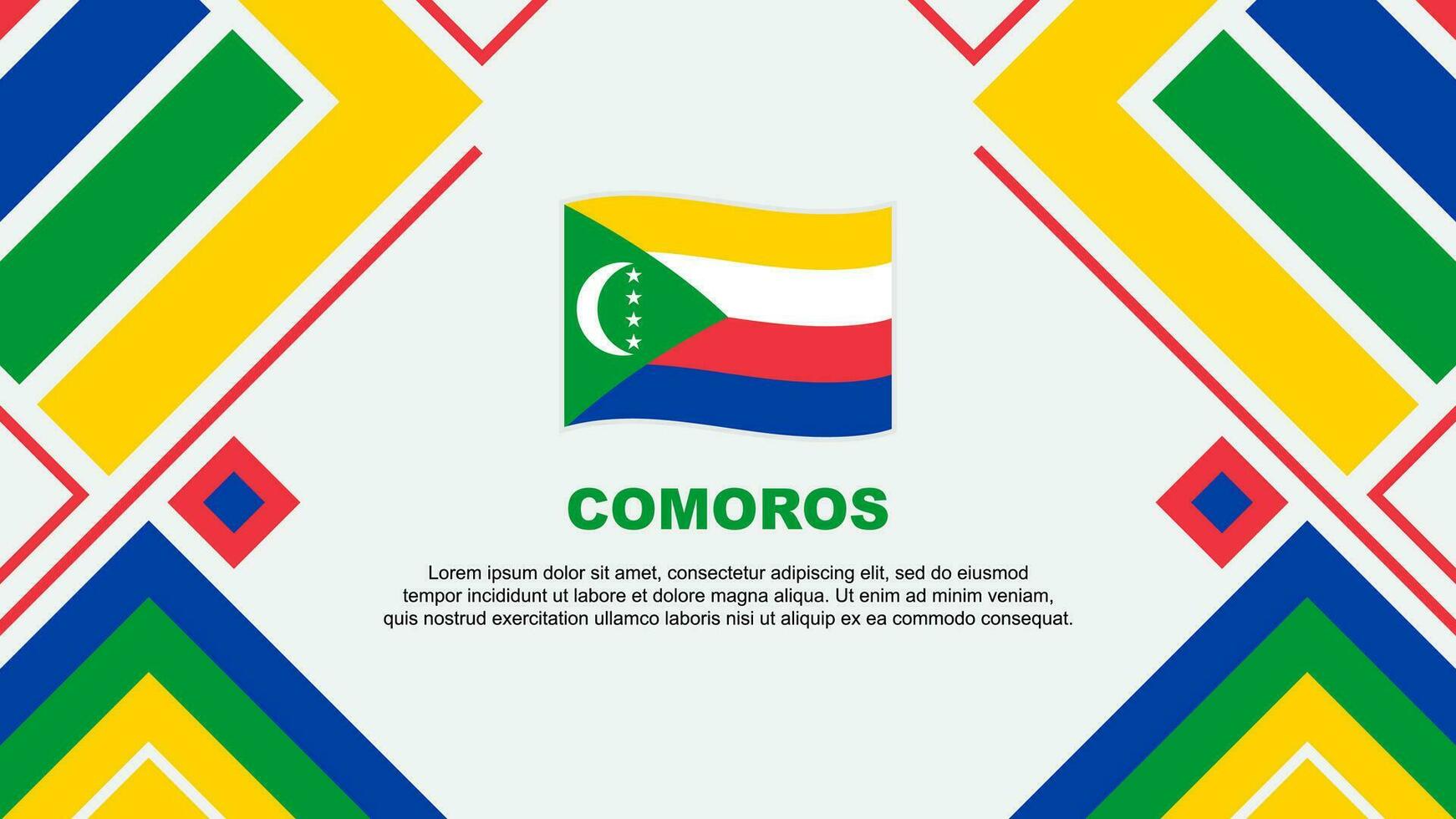 Comoros Flag Abstract Background Design Template. Comoros Independence Day Banner Wallpaper Vector Illustration. Comoros Design