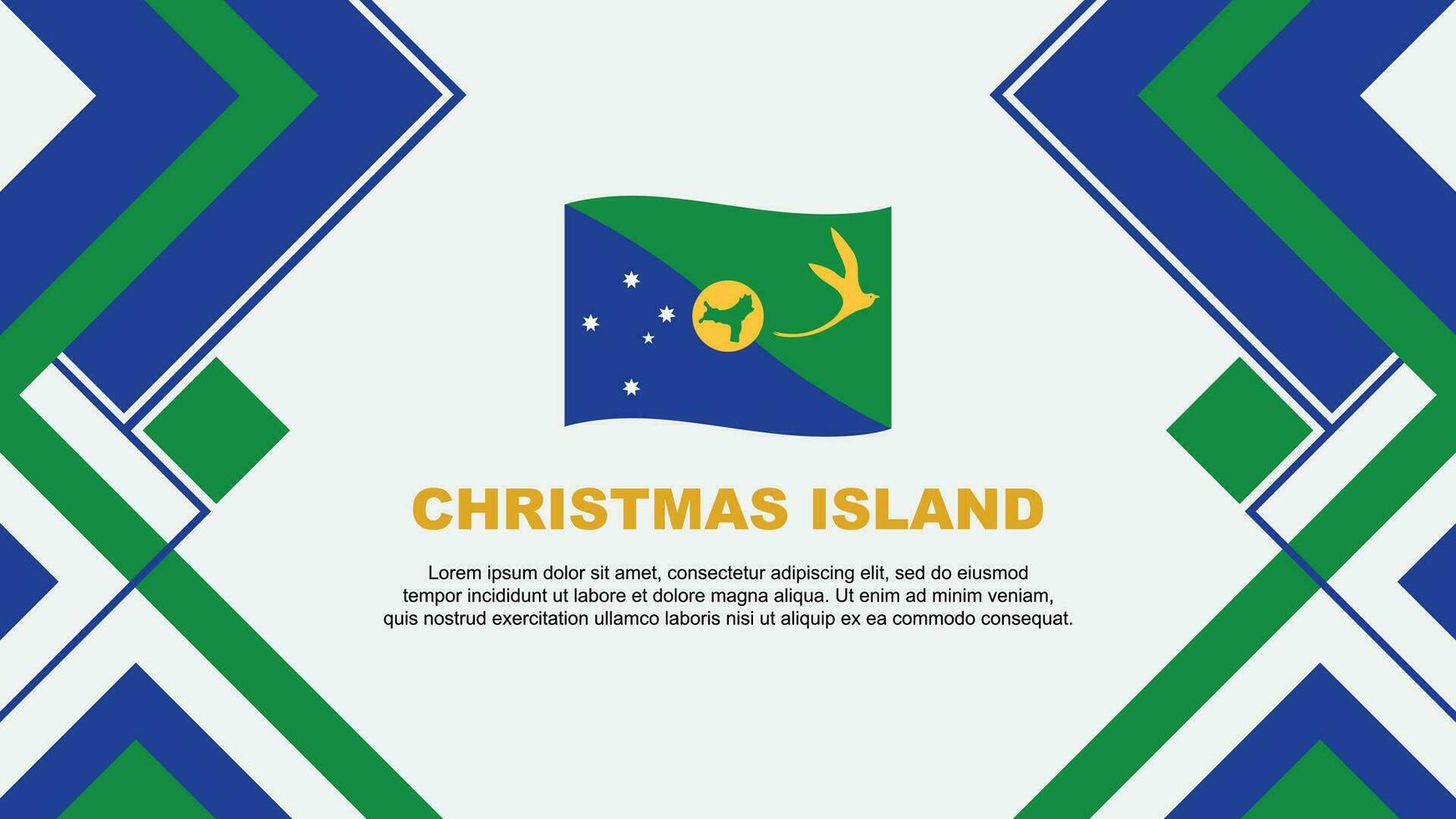 Christmas Island Flag Abstract Background Design Template. Christmas Island Independence Day Banner Wallpaper Vector Illustration. Christmas Island Banner