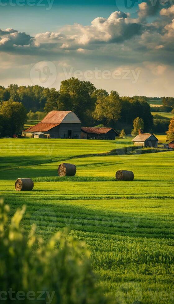 AI generated A Tapestry of Rural Life Exploring the Essence of Polish Farm Traditions photo