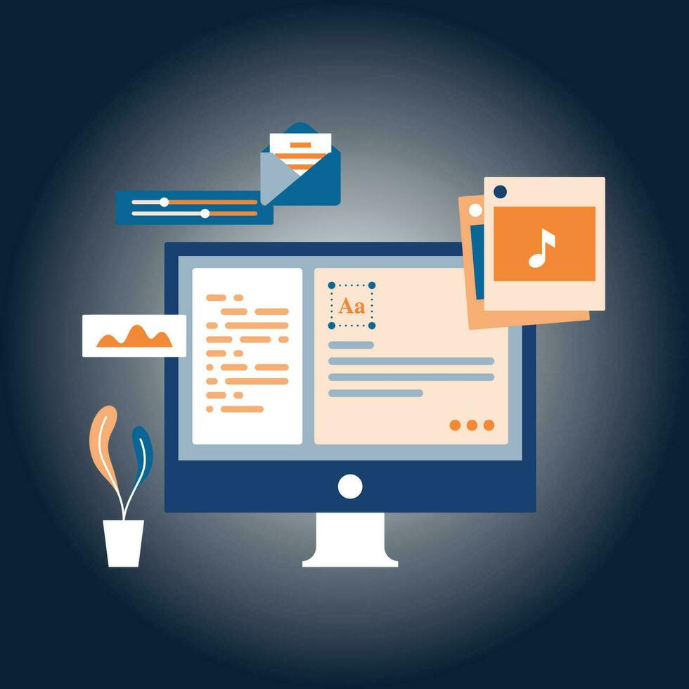 Landing page template - 1 vector