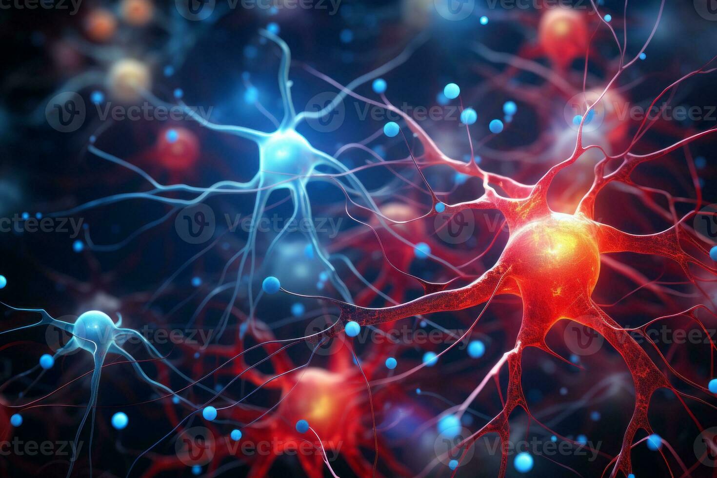 AI generated The mesmerizing portrayal of a human neuron's intricate details photo