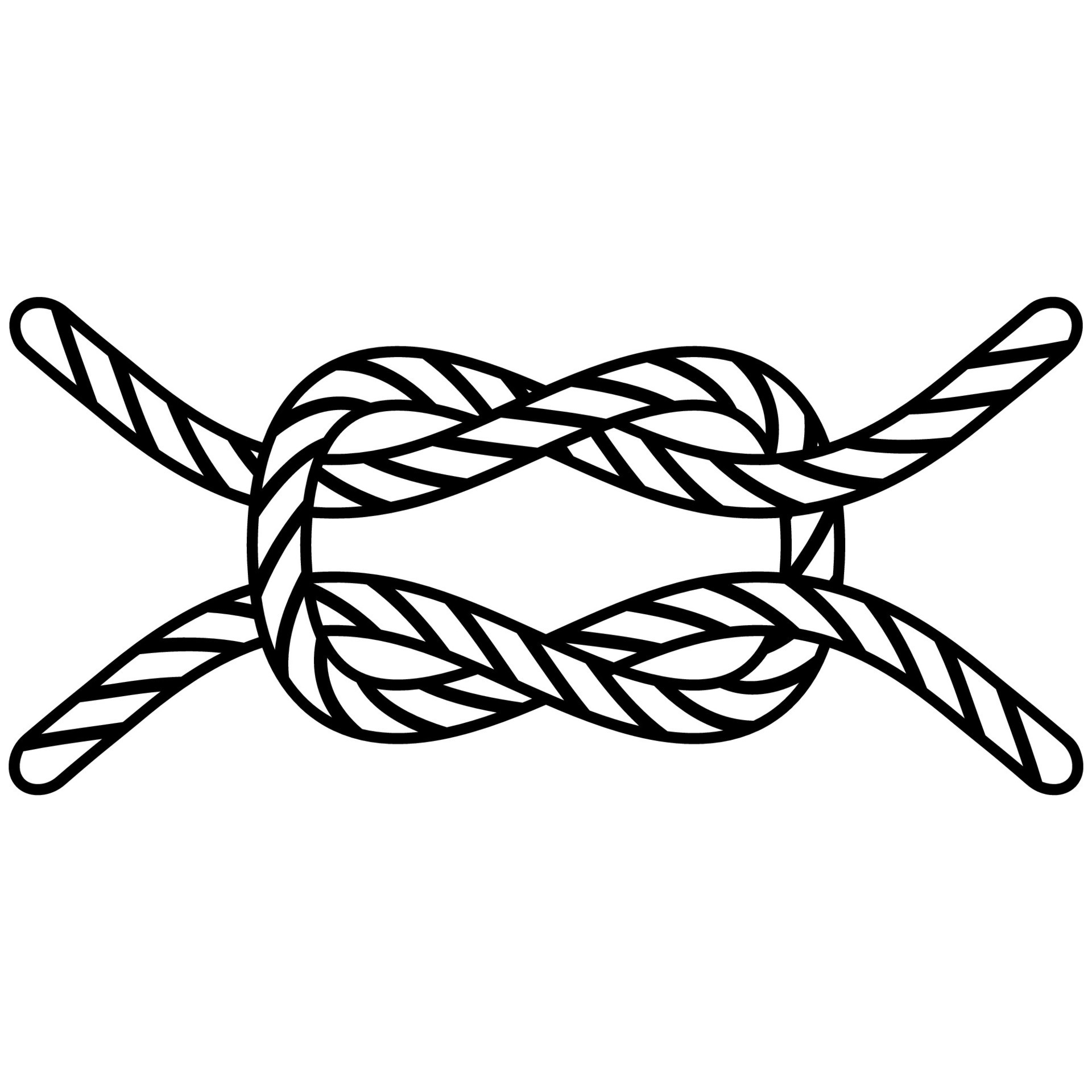 Icon tied sea knot two ropes cables, tying sea knot 35585493