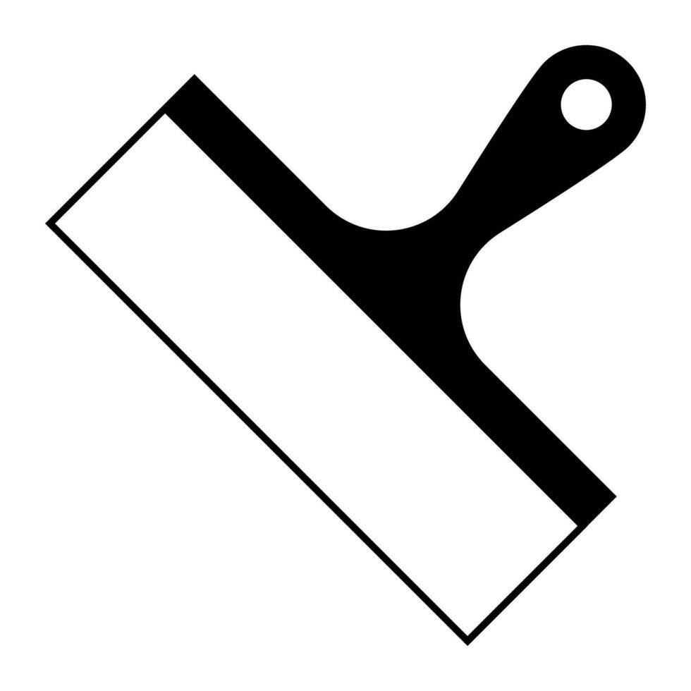 Spatula for plaster putty, spatula for home renovation wall leveling vector
