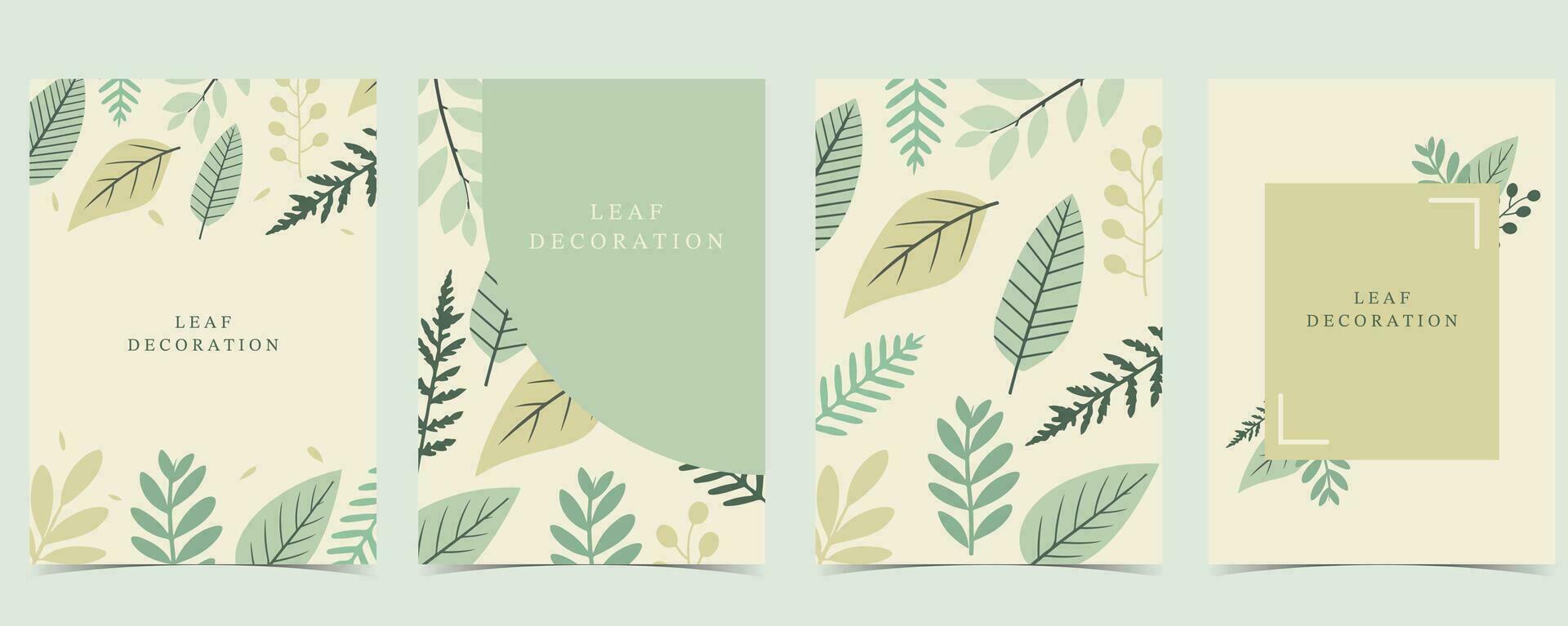 green leaf background. vector illustration for postcard,invitation