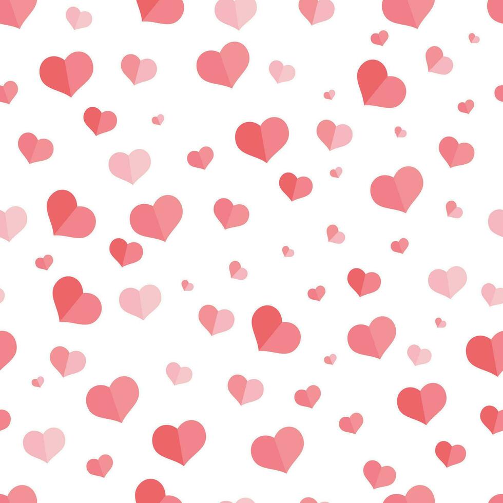 heart seamless pattern on pink background.Editable vector illustration for fabric,tile