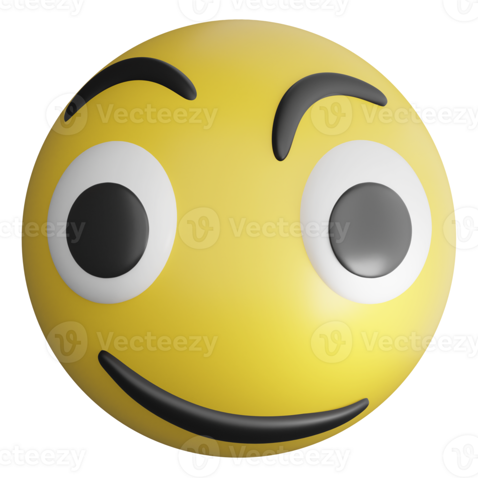 sorridendo emoji clipart piatto design icona isolato su trasparente sfondo, 3d rendere emoji e emoticon concetto png
