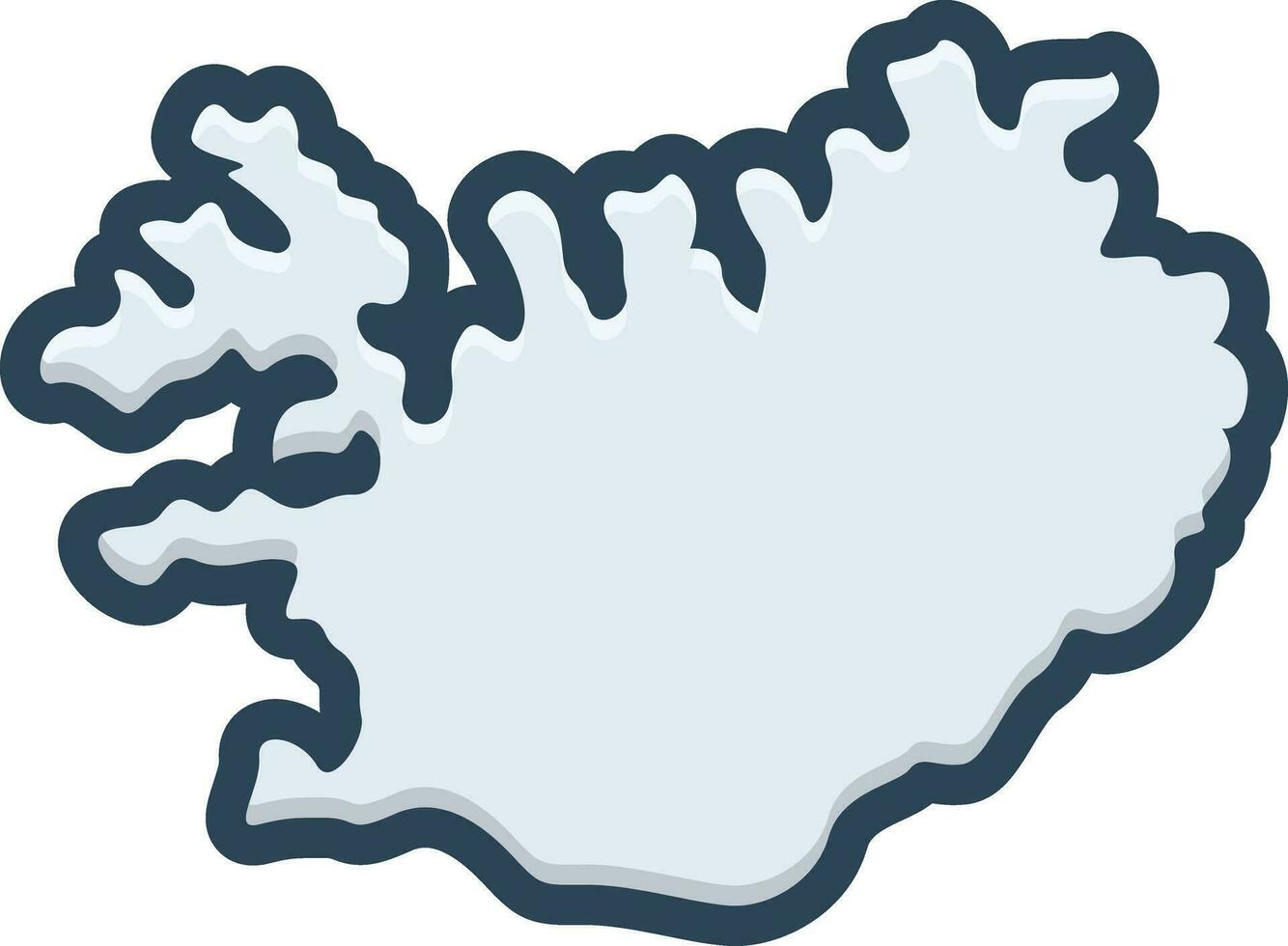 color icono para Islandia vector