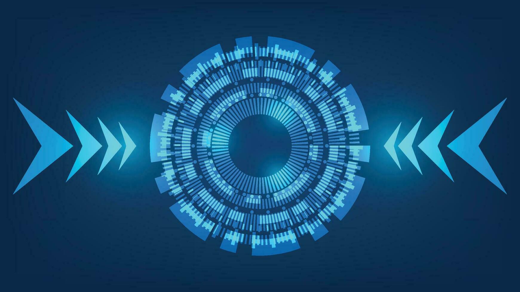 Hi tech circle digital HUD screen for modern graphic design. futuristic technology background concept vector
