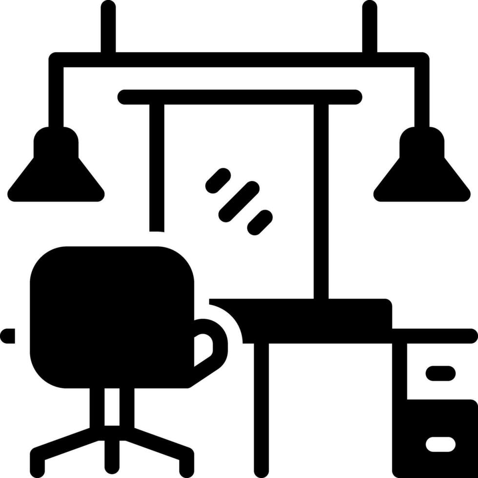 solid icon for salon vector