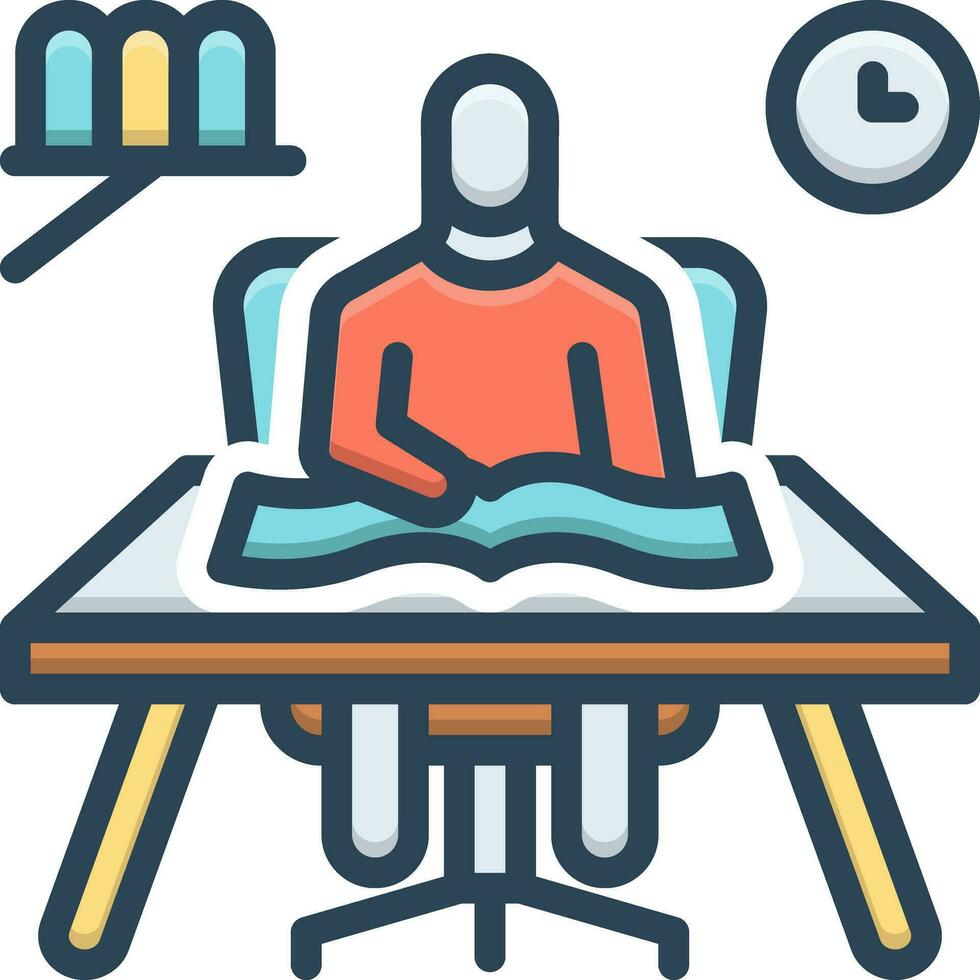 color icon for studies vector
