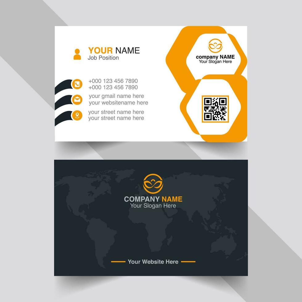 creative clean corporate card design vector