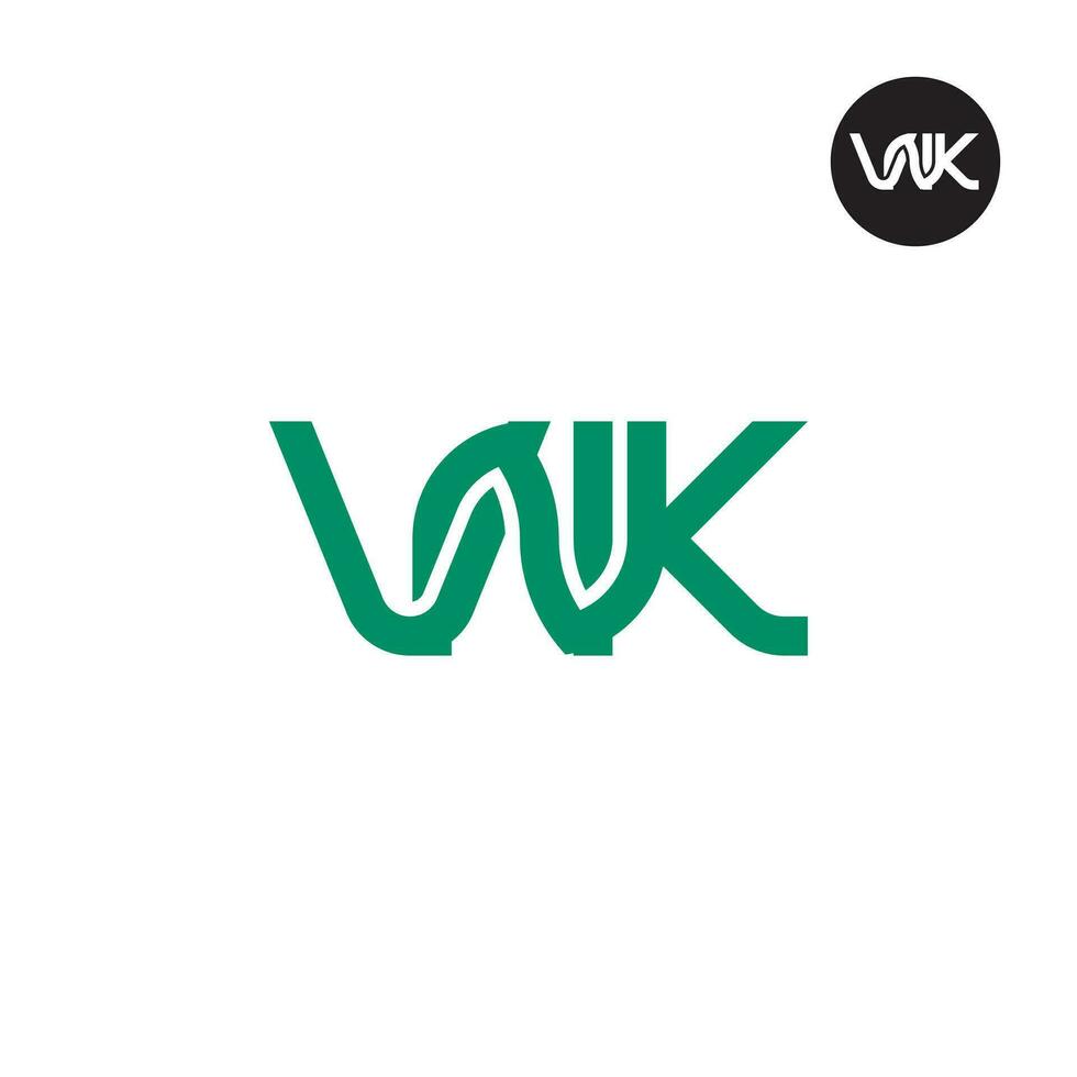 Letter VNK Monogram Logo Design vector