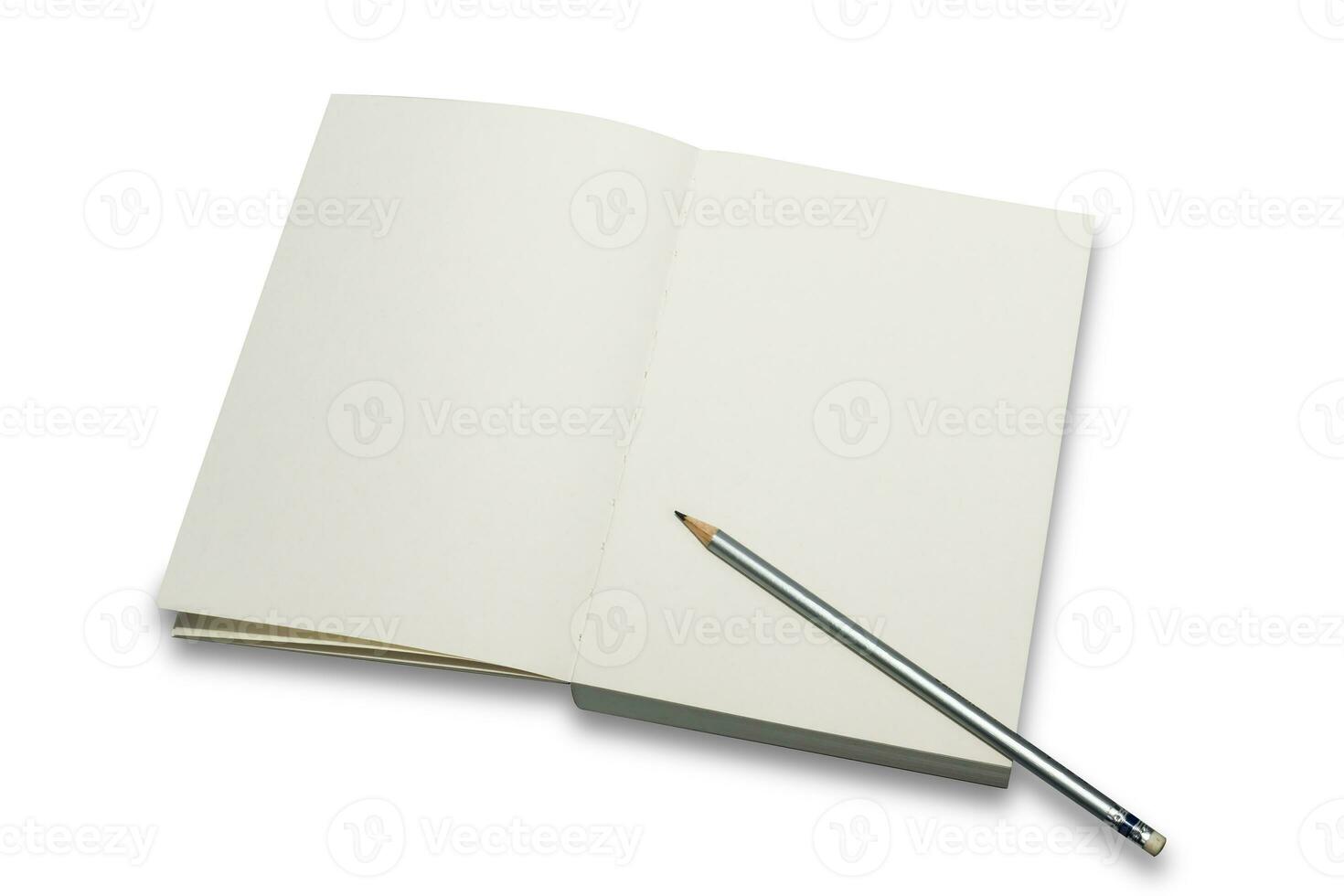 Sketch book on white background. photo