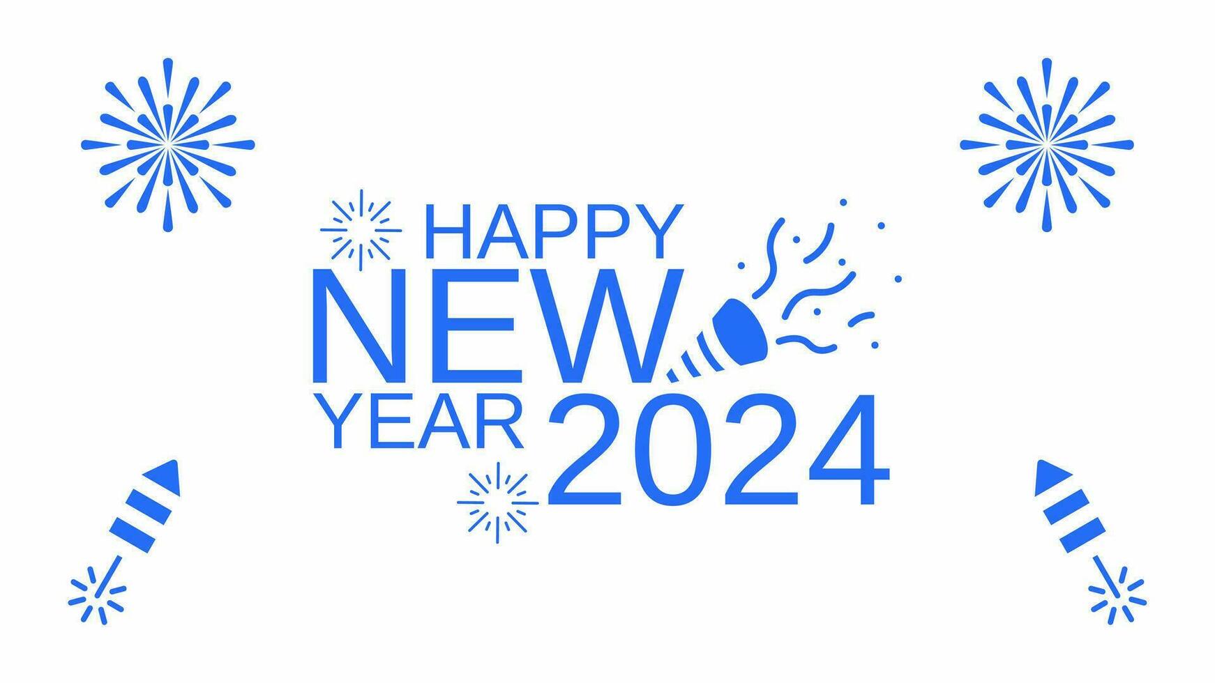 Happy new year 2024 background. New year vector background for event, festival, card or decoration. Background for new year celebration in december