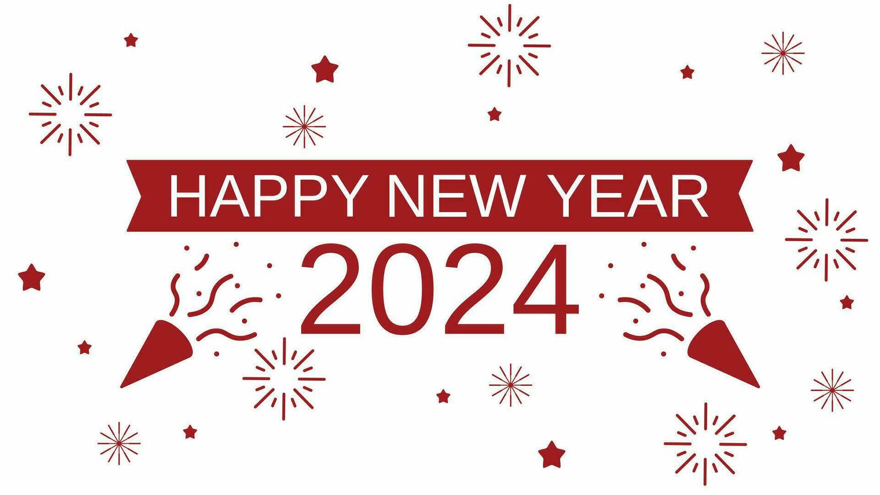 Happy new year 2024 background. New year vector background for event, festival, card or decoration. Background for new year celebration in december