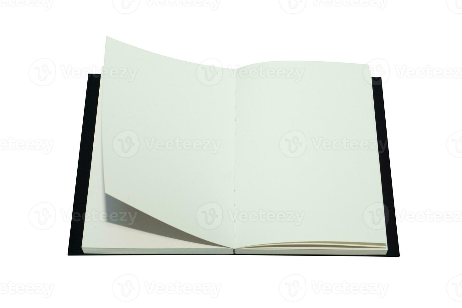 Sketch book on white background. photo