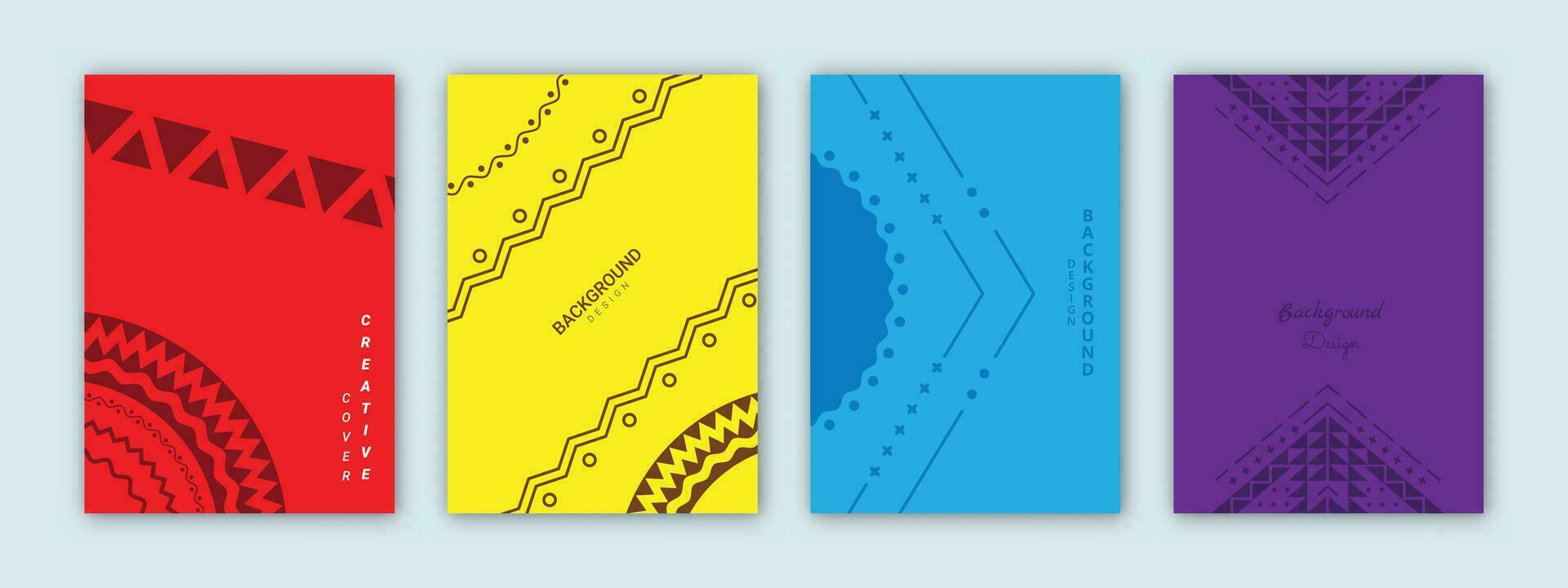 Modern abstract cover set, minimal and simple cover design. Geometric background with attractive colors, vector illustration