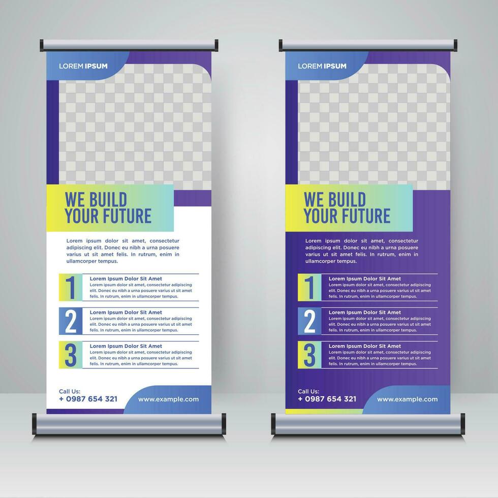 Corporate rollup or X banner design template vector