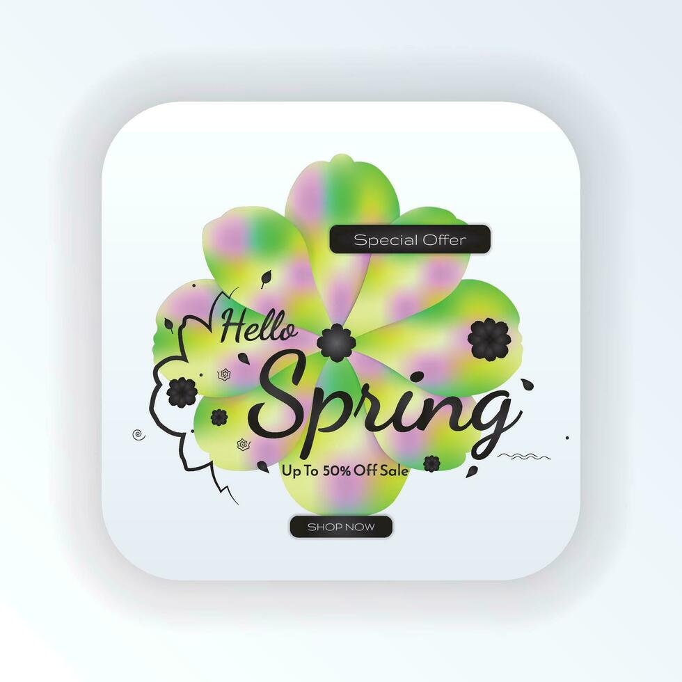 sale price, spring sale, promotion sale sticker label for social media vector