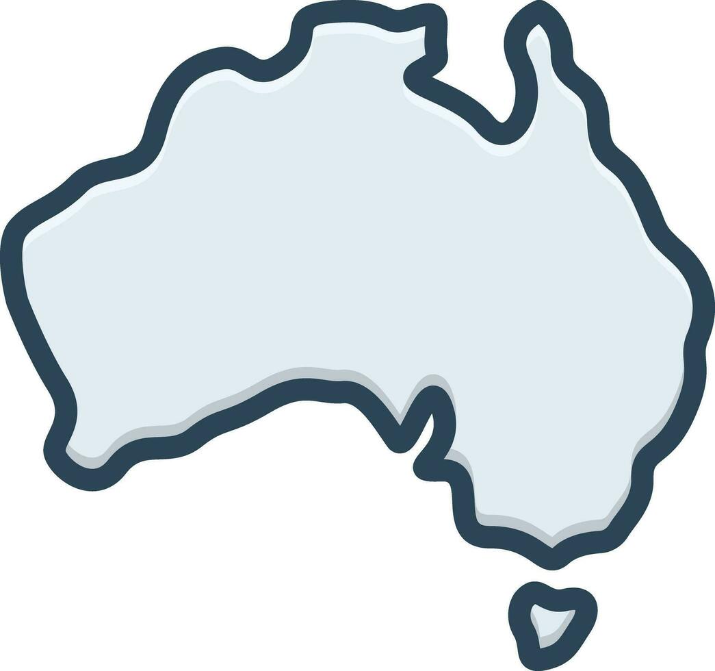 color icono para Australia vector