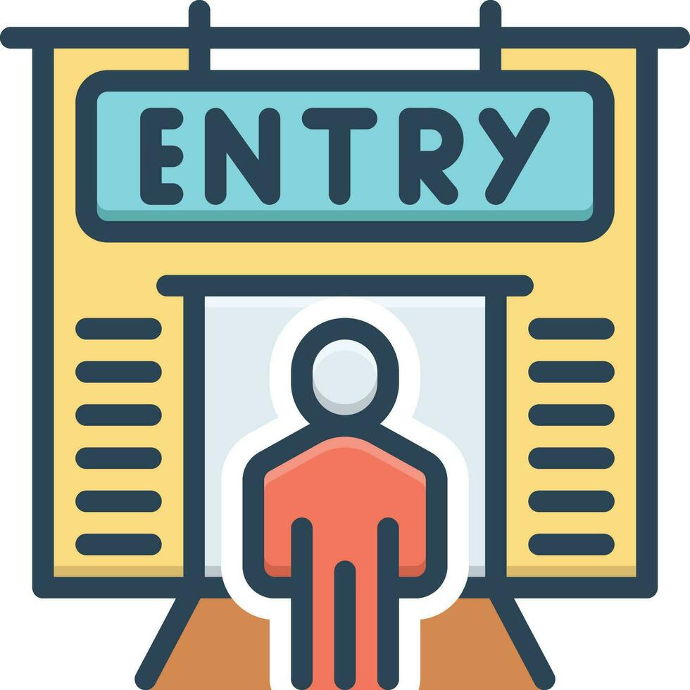 Color icon for entries vector