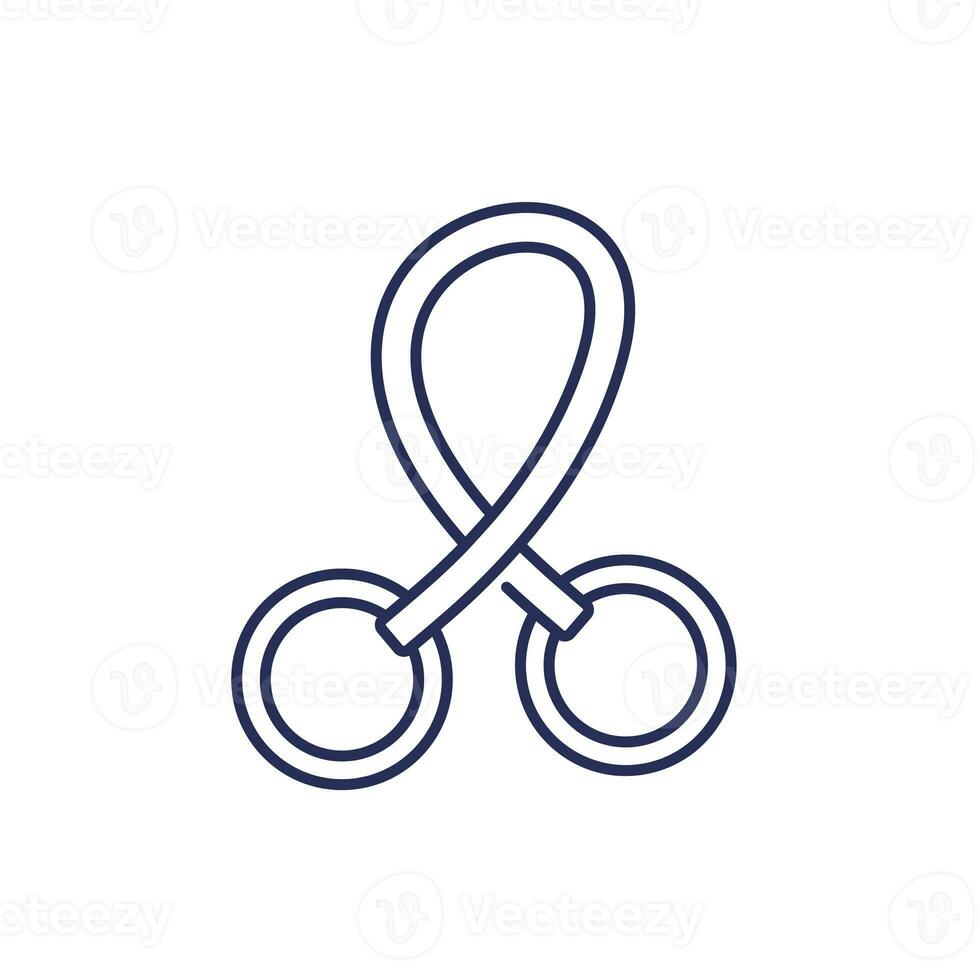 gymnastics rings icon, line vector photo