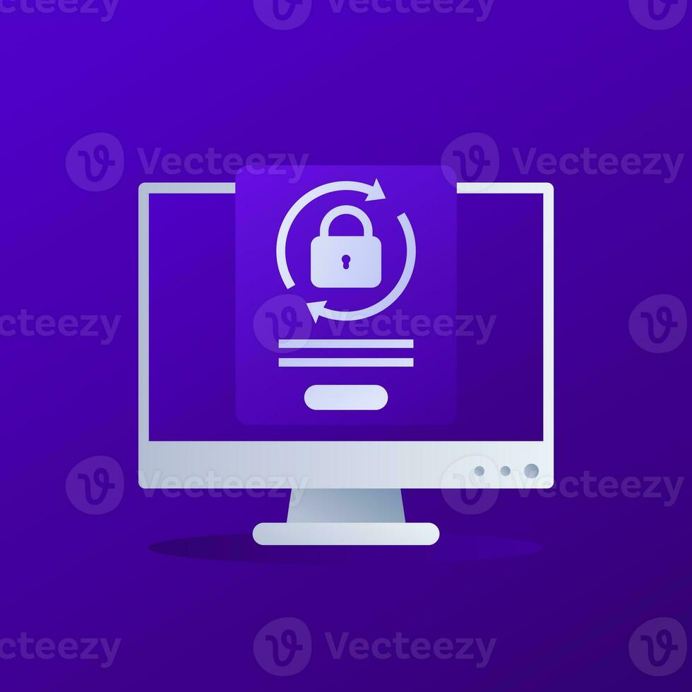 password reset vector icon for web photo