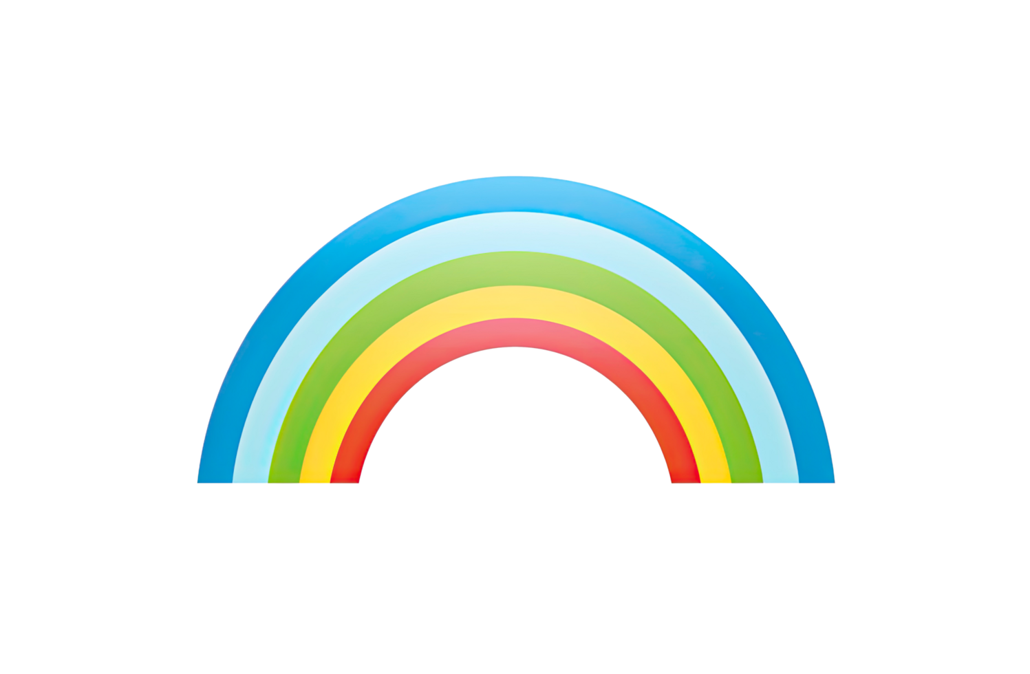AI generated Vivid Rainbow Isolated on Transparent Background png