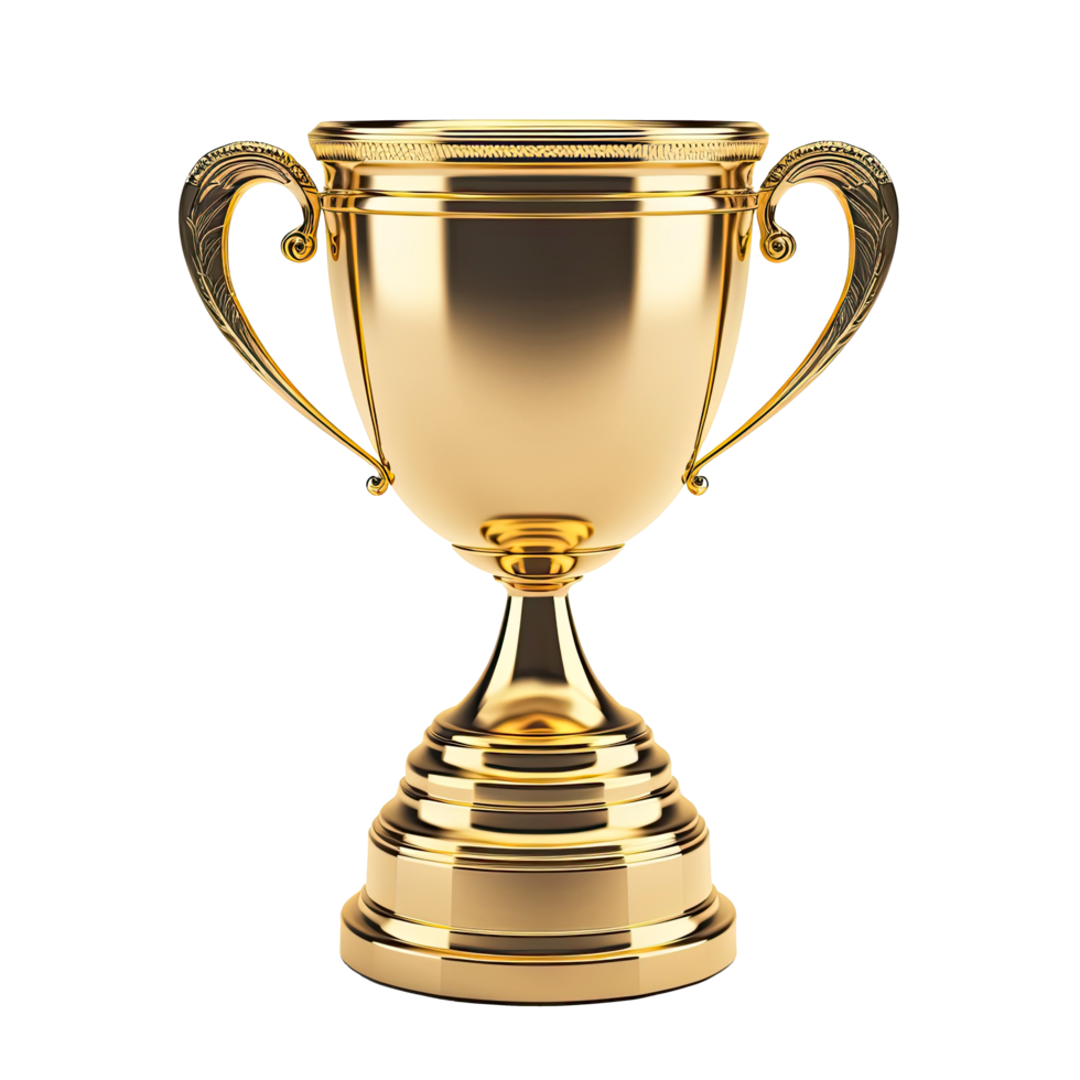 ai gerado troféu copo isolado em uma transparente fundo. png