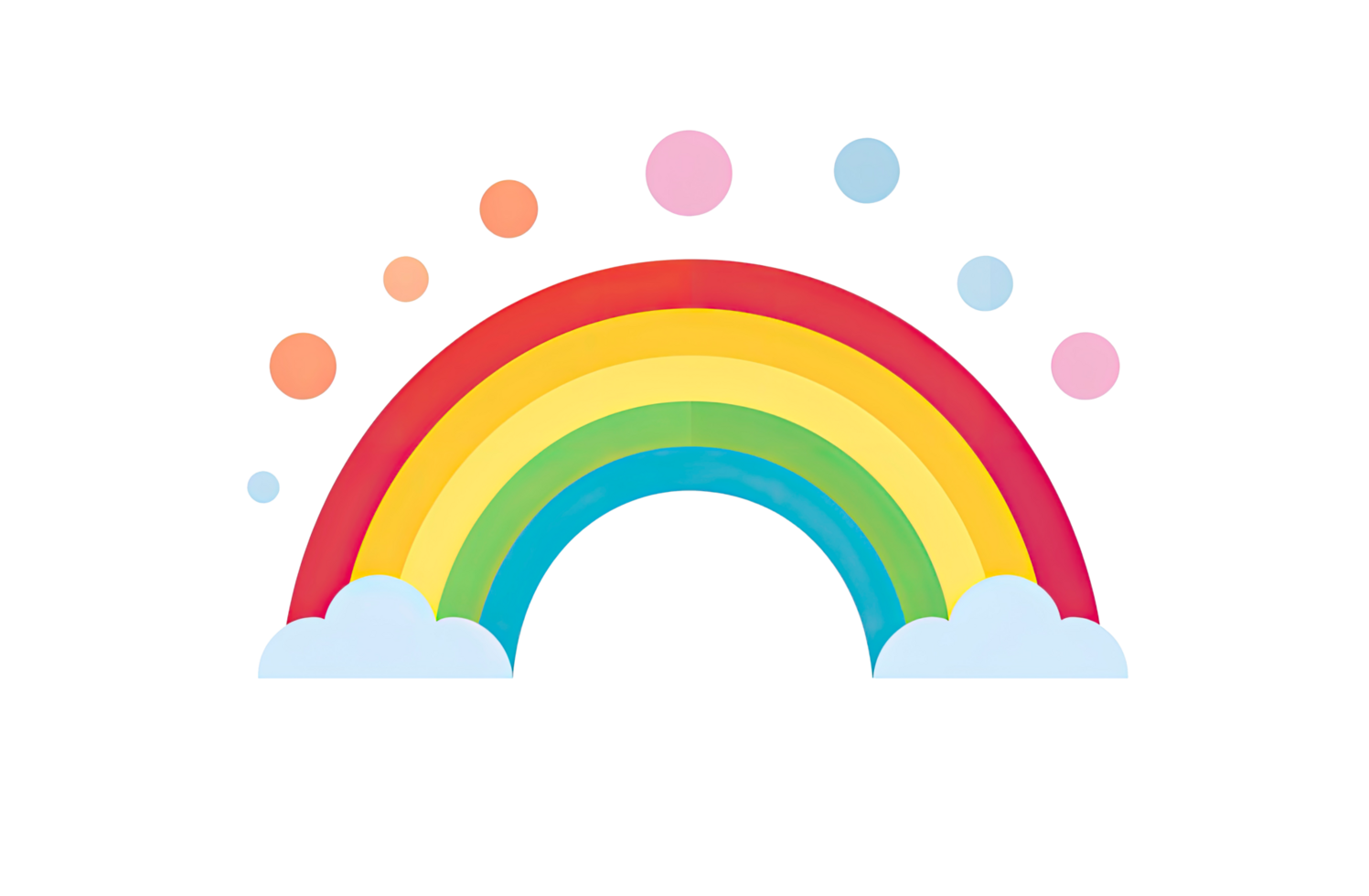 AI generated Vivid Rainbow Isolated on Transparent Background png