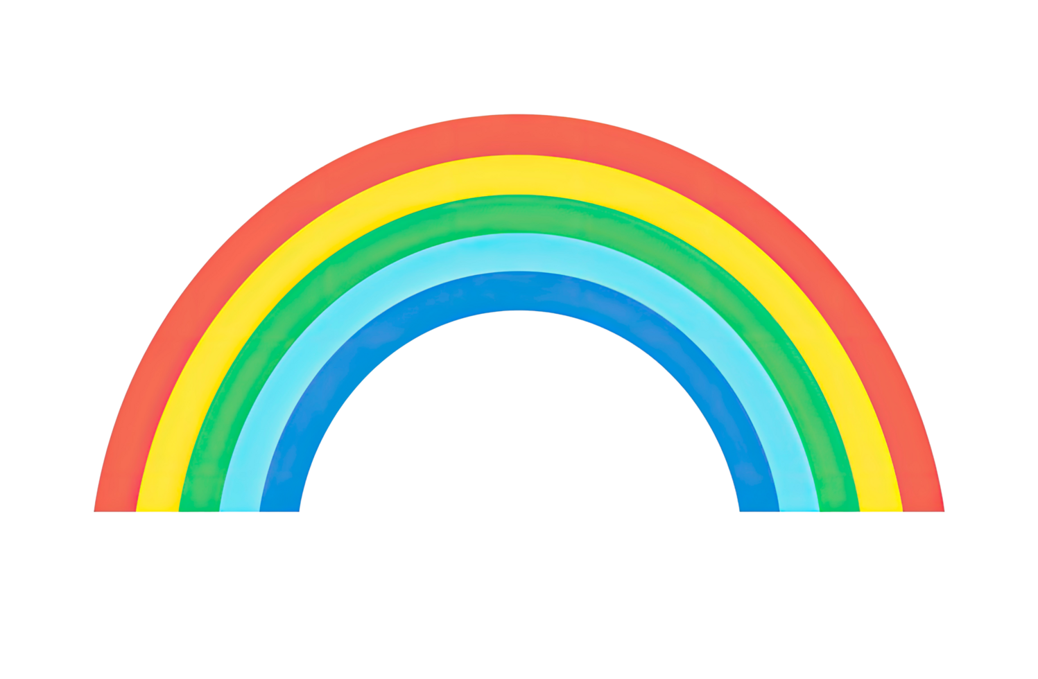 AI generated Vivid Rainbow Isolated on Transparent Background png