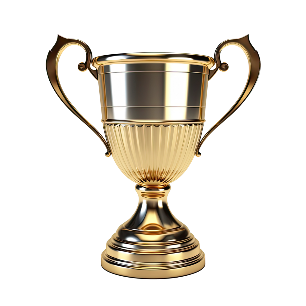 ai generato trofeo tazza isolato su un' trasparente sfondo. png