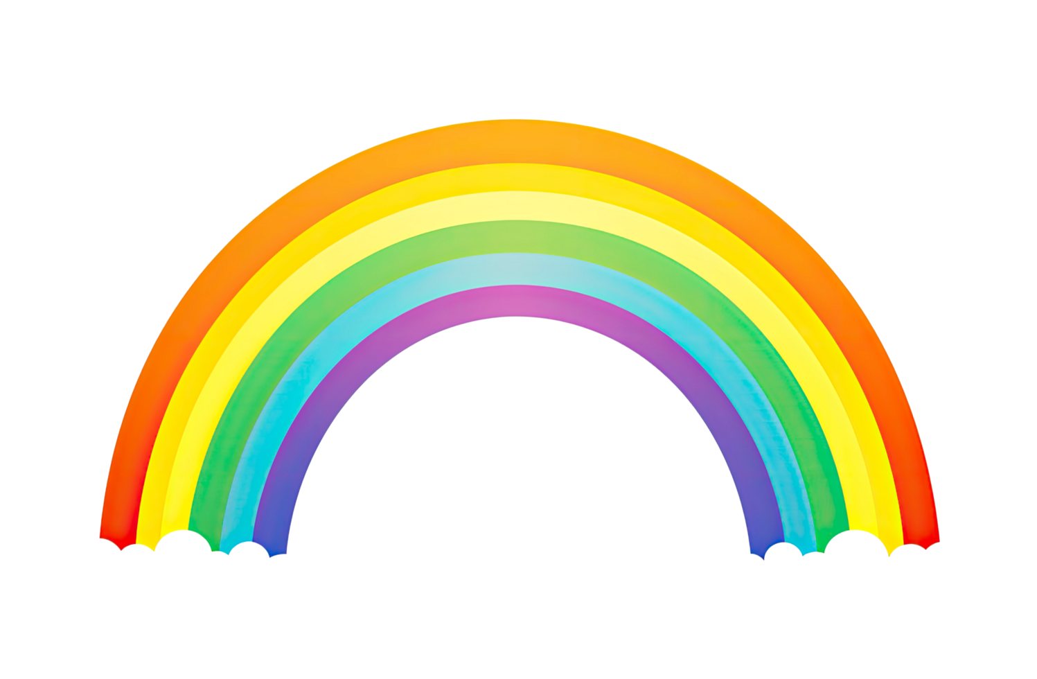 AI generated Vivid Rainbow Isolated on Transparent Background png